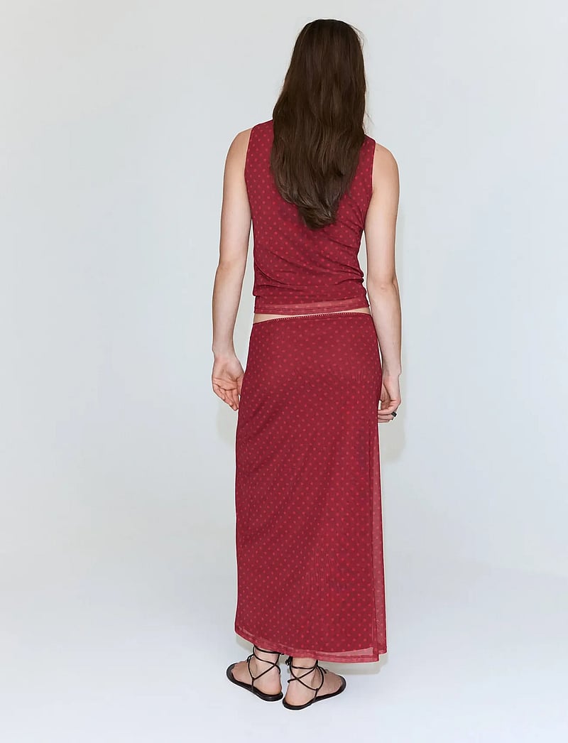 Mango - Polka dot tulle skirt - maxi nederdele - red - 2