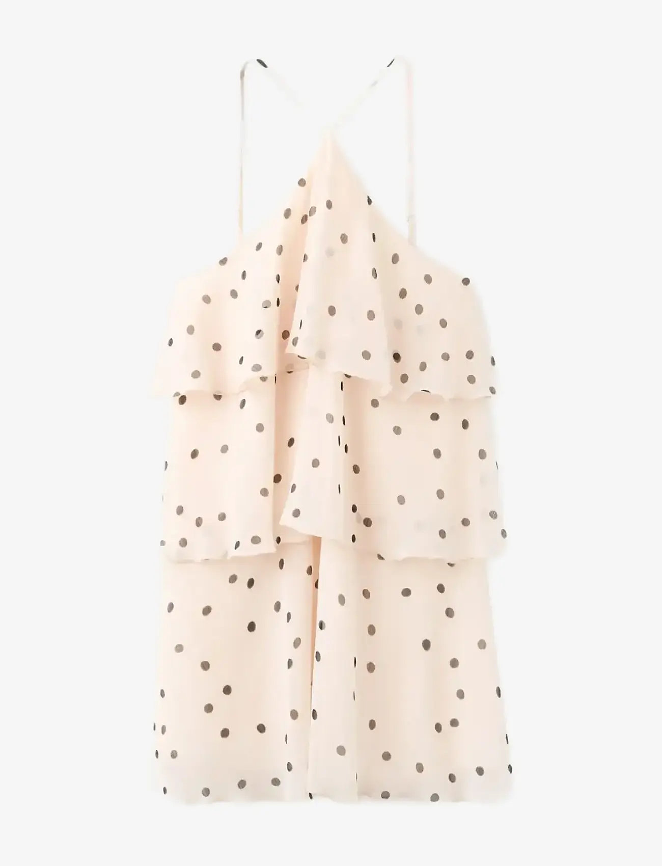 Mango - Halter polka dot dress - cocktailkjoler - light beige - 1