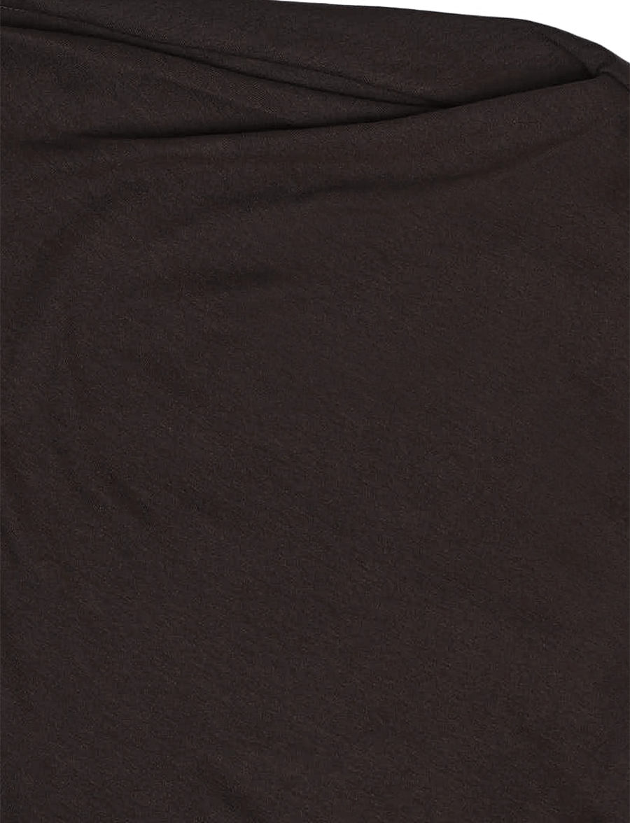 Mango - Asymmetrical ruched t-shirt - tanktops - dark brown - 4