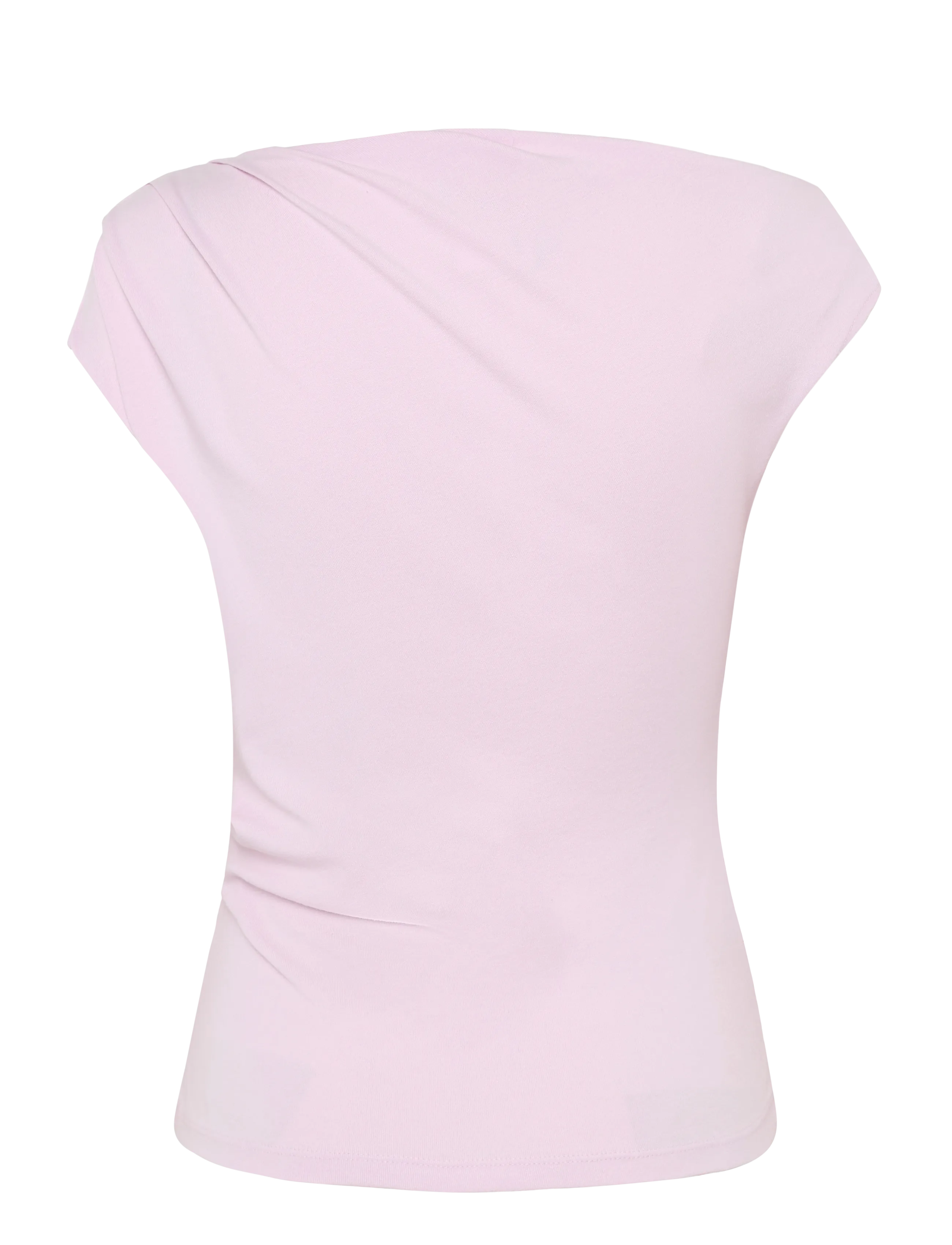Mango - Asymmetrical ruched t-shirt - tanktops - pink - 2