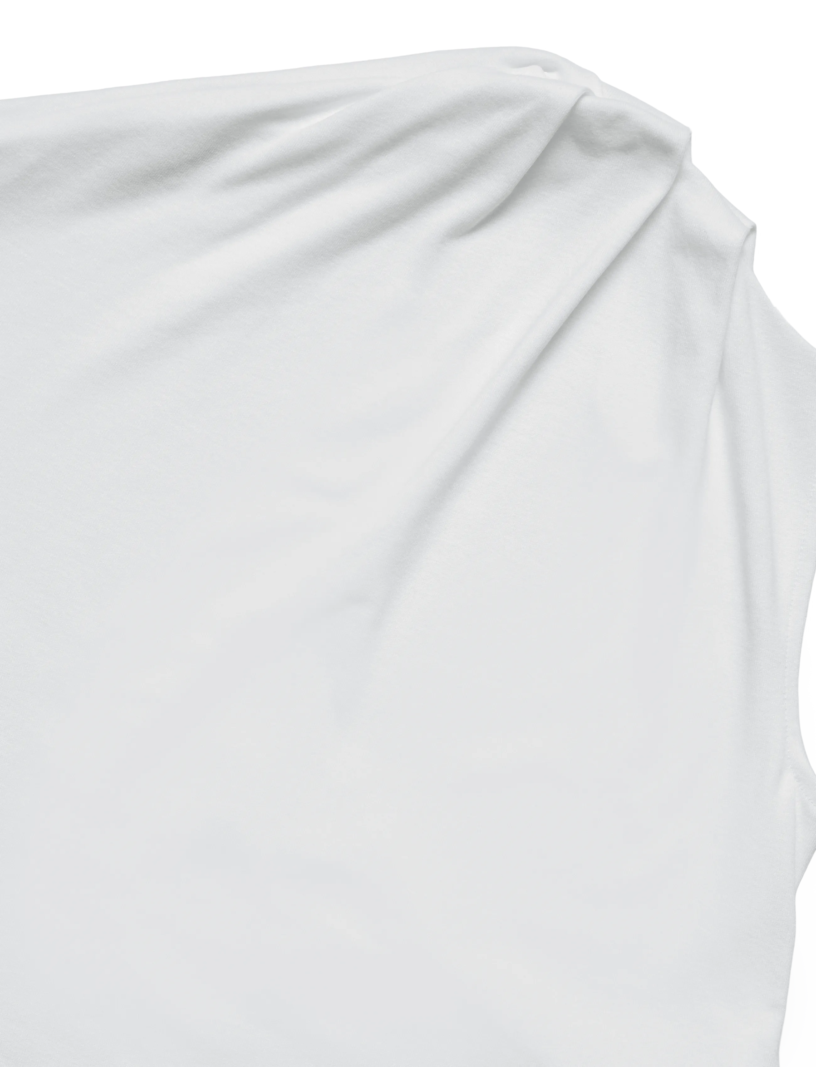 Mango - Asymmetrical ruched t-shirt - tanktops - white - 4