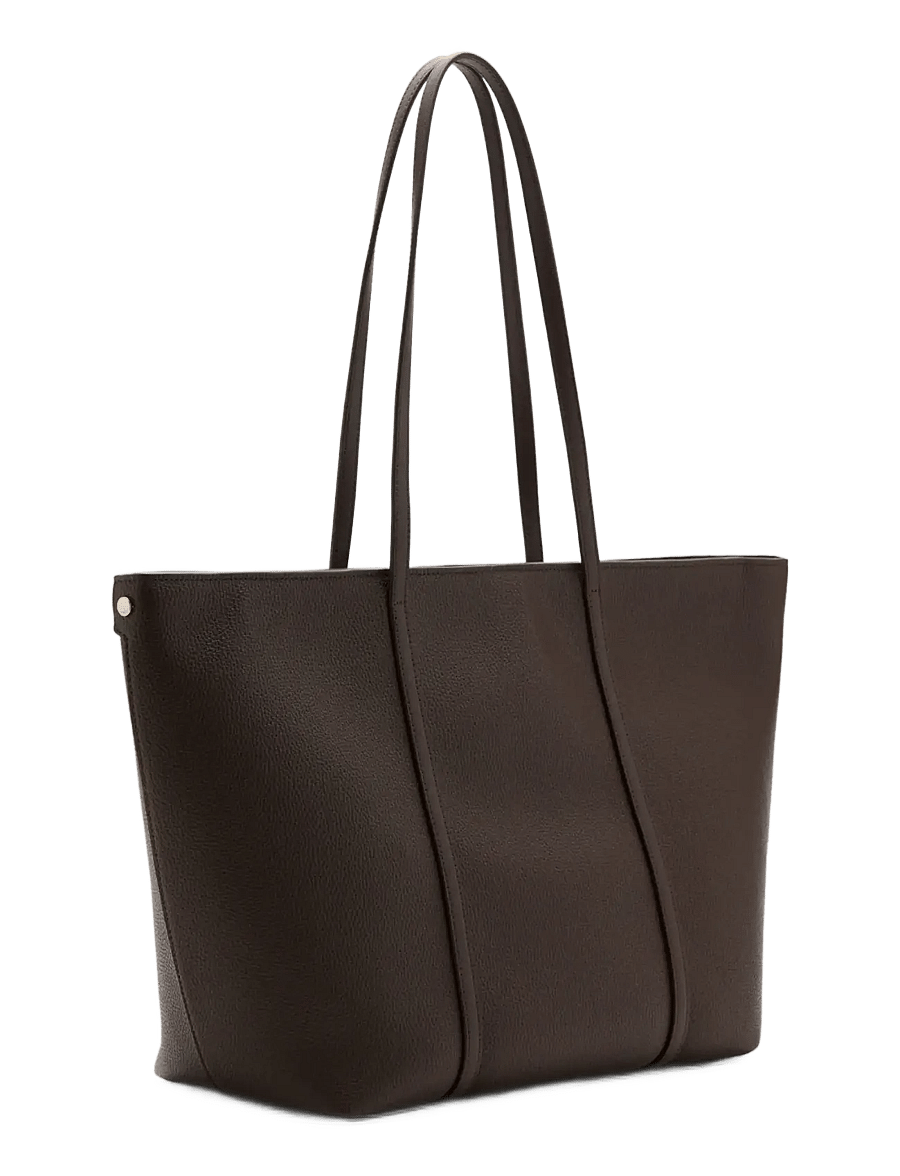Mango - Shopper bag with double handle - shoppere - dark brown - 1