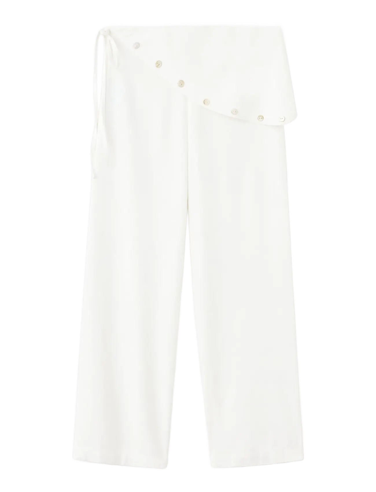 Mango Straight scarf trousers - Kläder - NATURAL WHITE / white