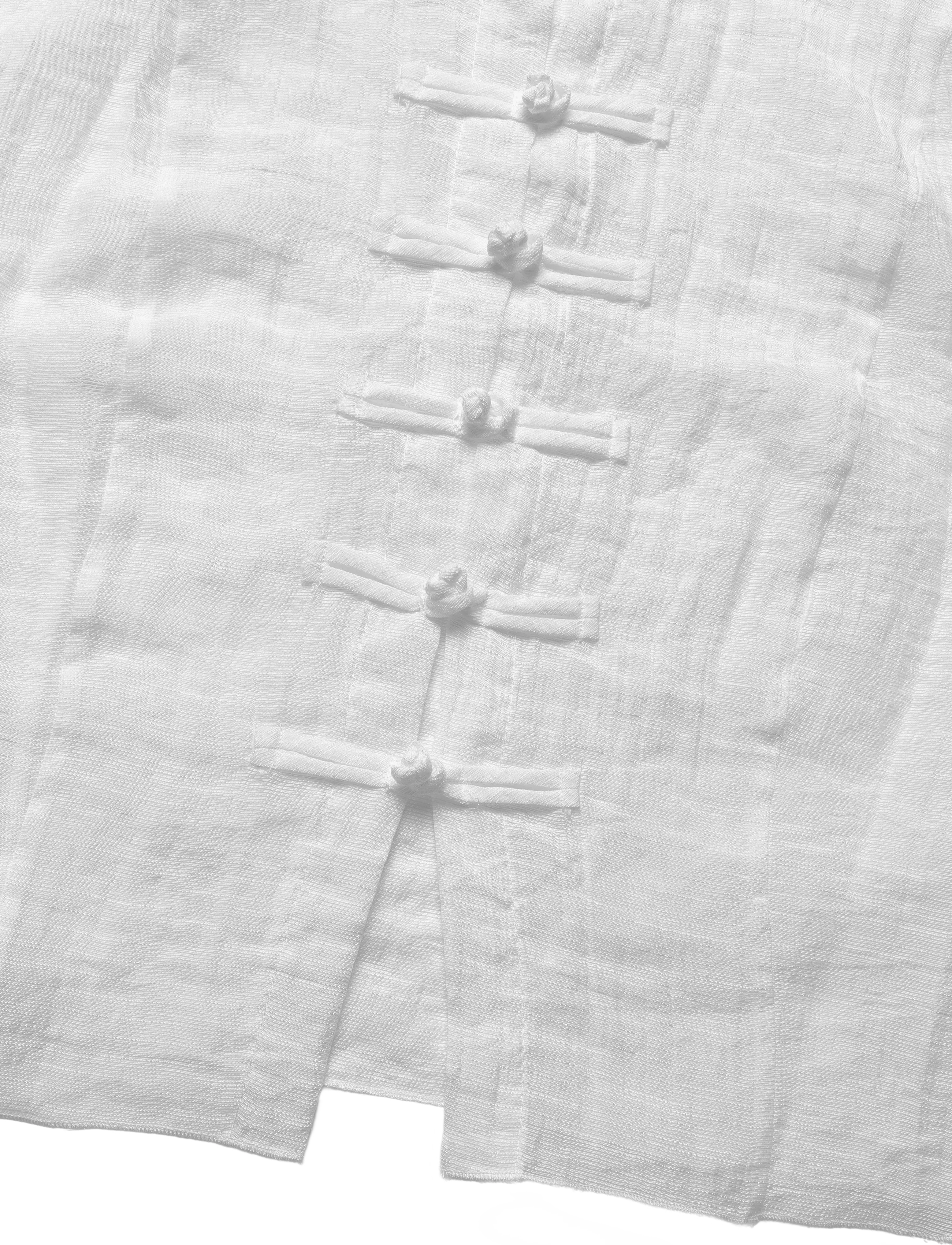 Mango - Semi-transparent textured georgette blouse - langærmede skjorter - natural white - 4