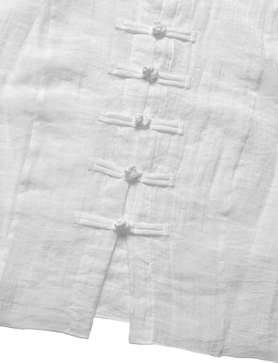 Mango - Semi-transparent textured georgette blouse - langærmede skjorter - natural white - 4