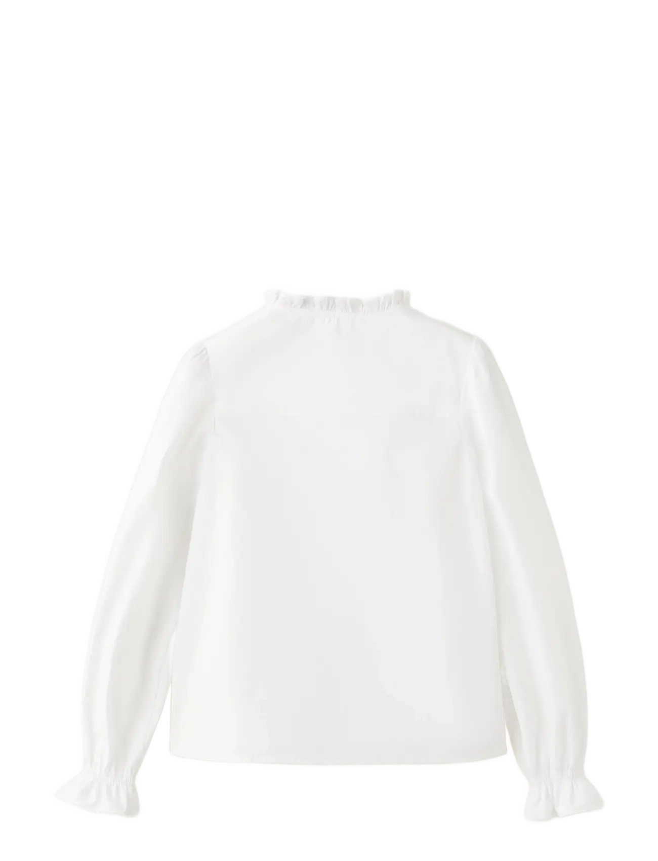 Mango - Gathered details cotton shirt - långärmade skjortor - white - 1