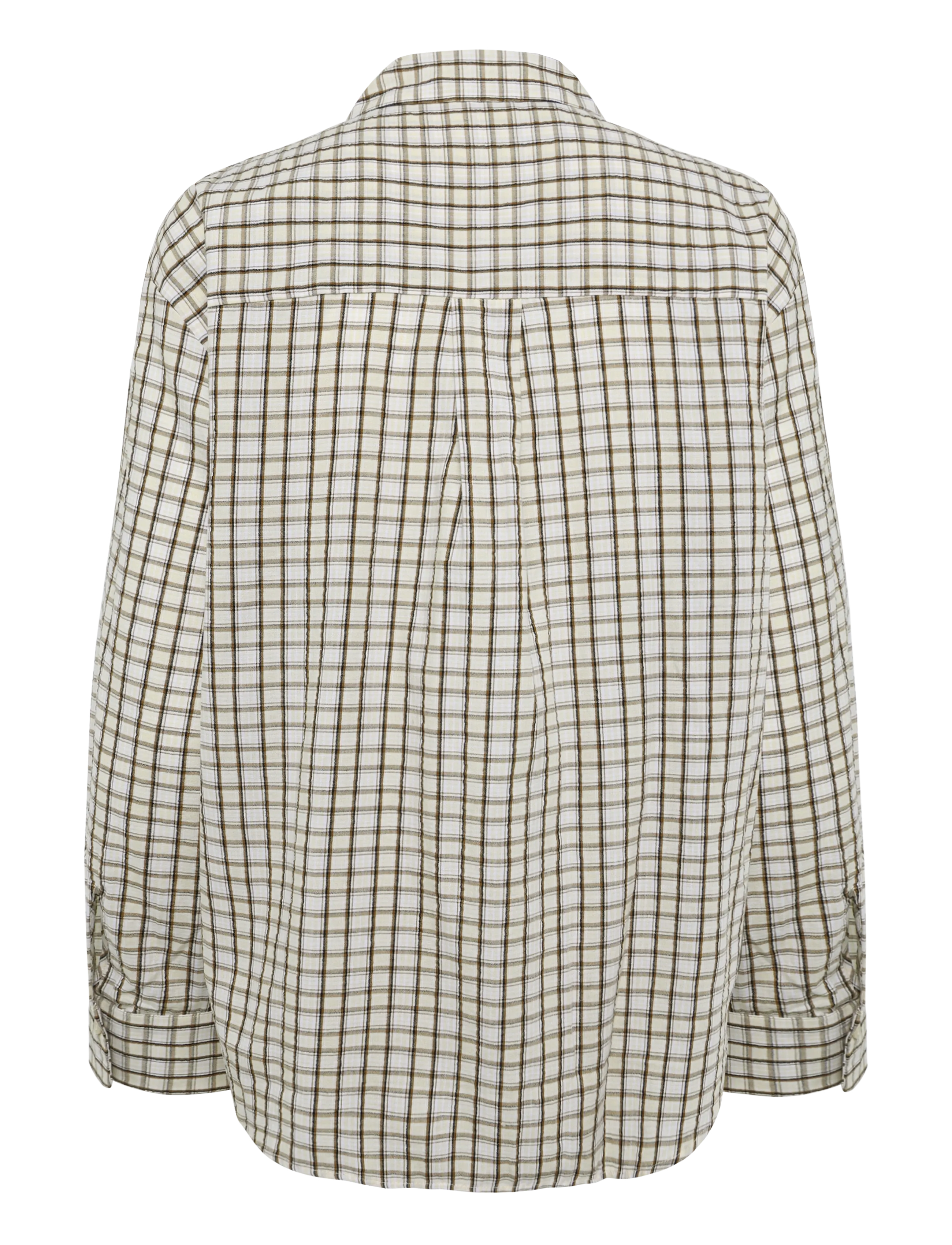 Mango - Check cotton shirt - langærmede skjorter - brown - 2