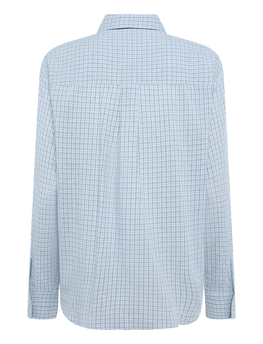 Mango - Check cotton shirt - langærmede skjorter - lt-pastel blue - 2