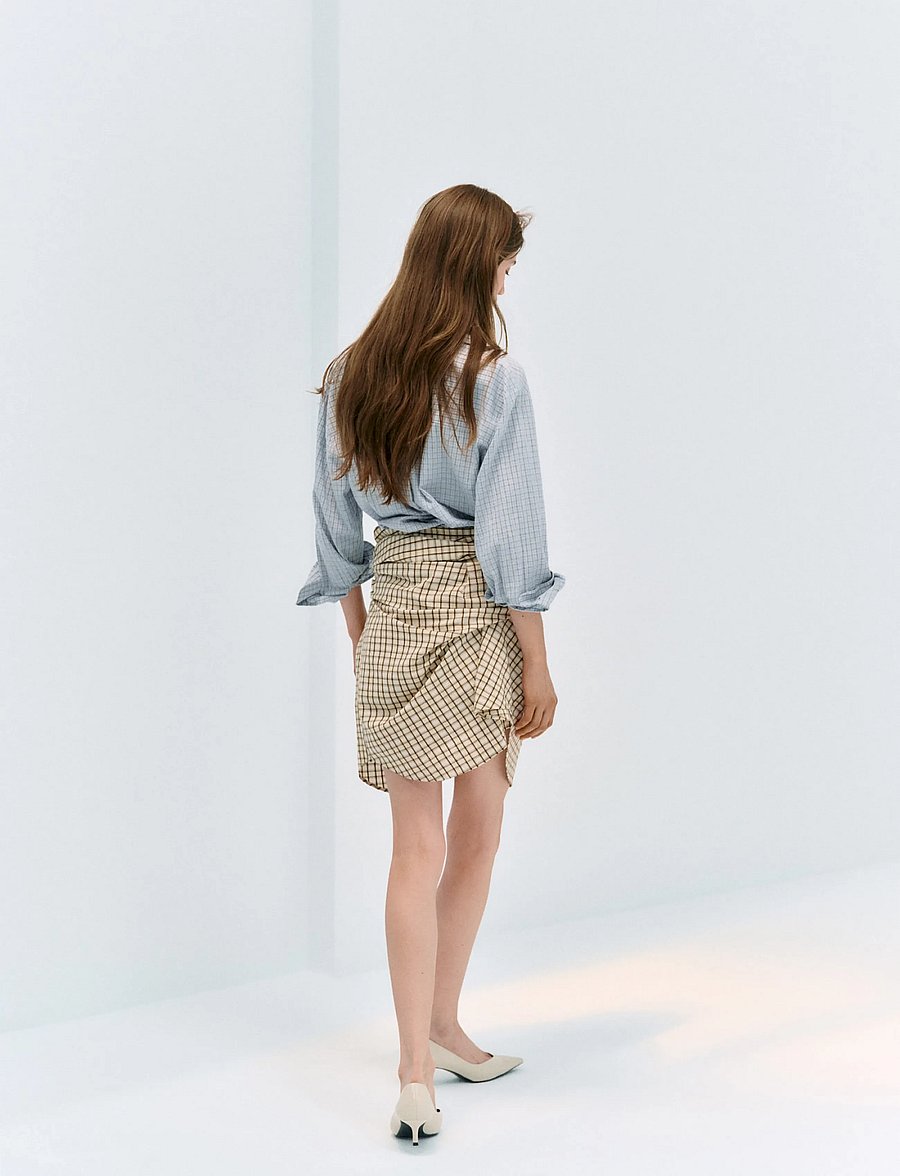 Mango - Check cotton shirt - langærmede skjorter - lt-pastel blue - 3