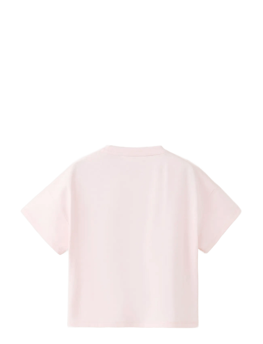 Mango - Printed cotton-blend t-shirt - kortärmade t-shirts - pink - 1