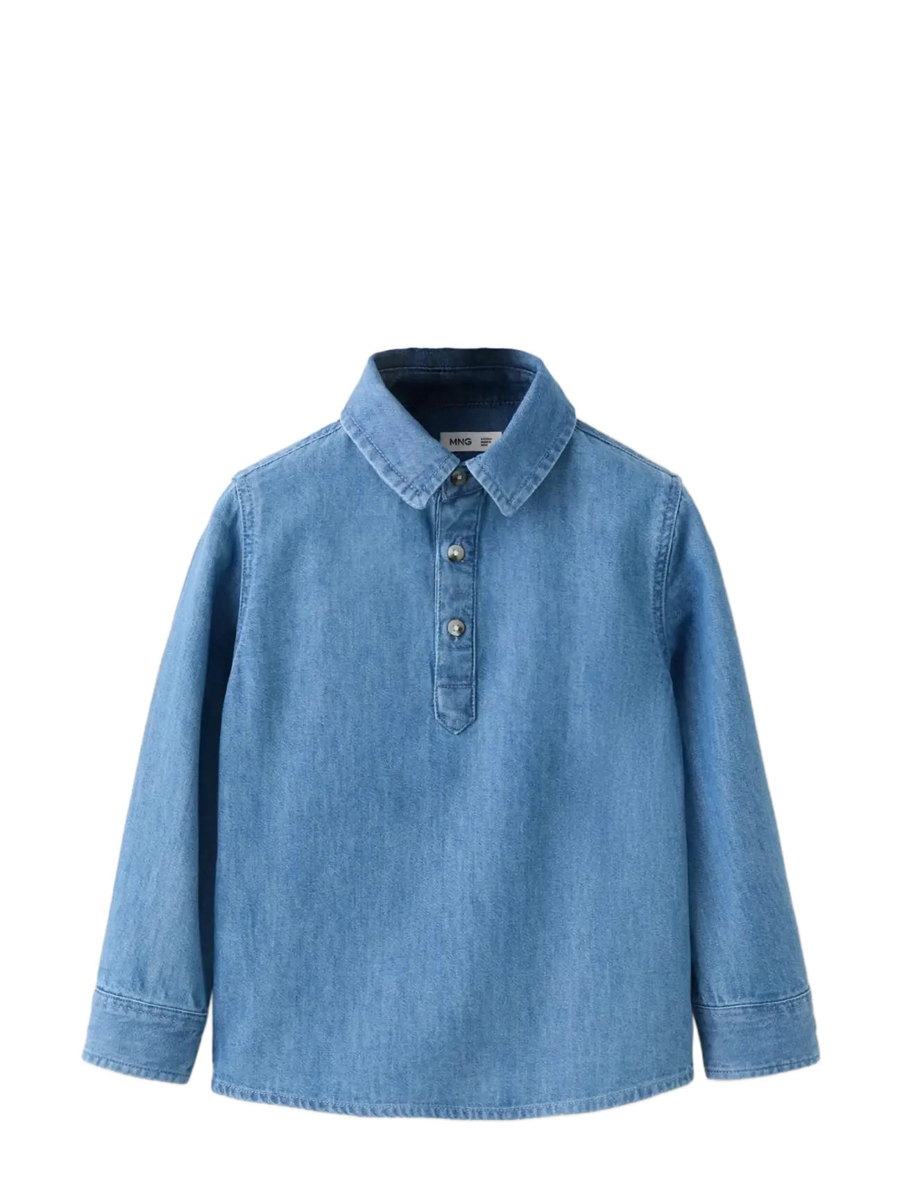 Mango Cotton denim shirt - Överdelar - OPEN BLUE / blue