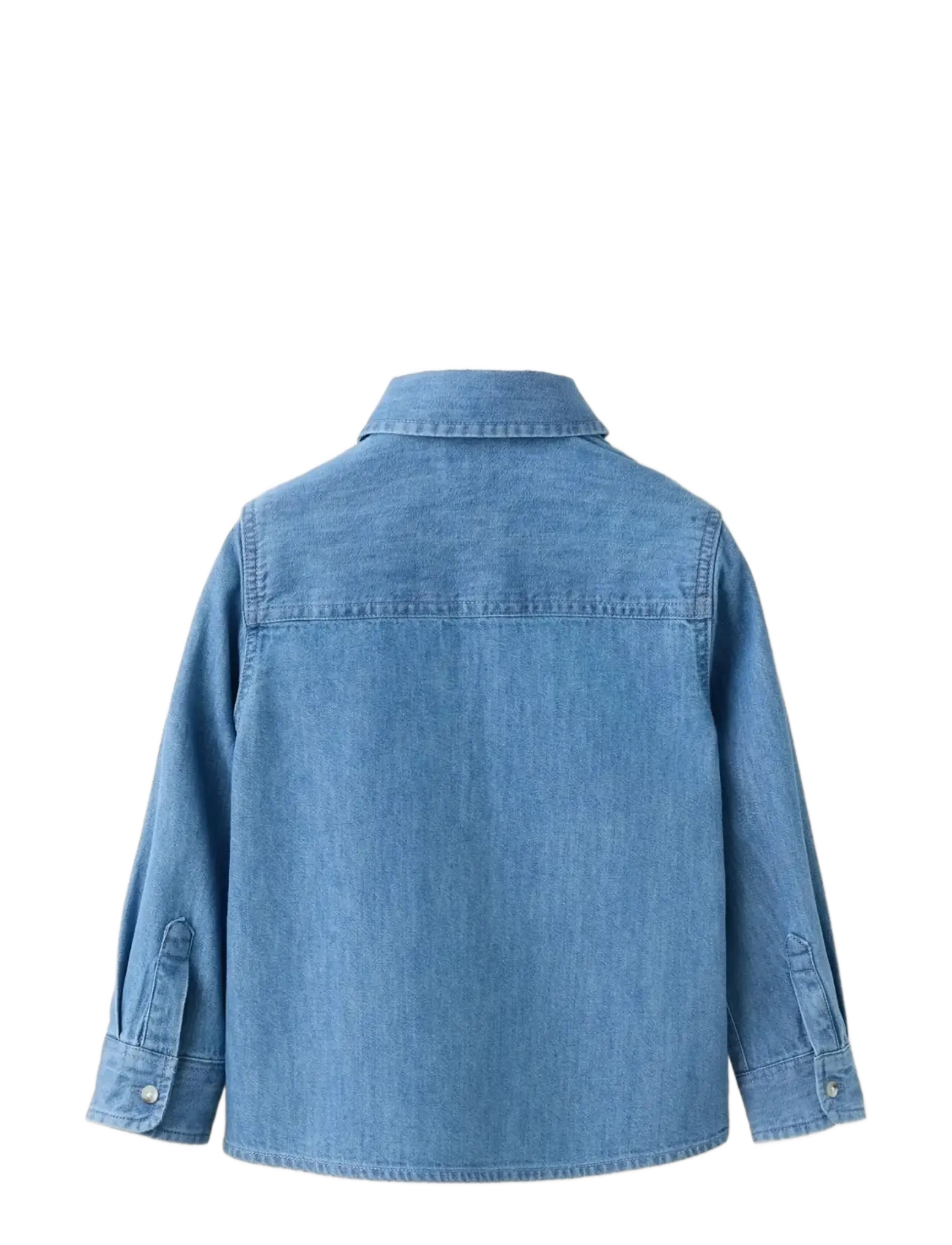 Mango - Cotton denim shirt - långärmade skjortor - open blue - 2
