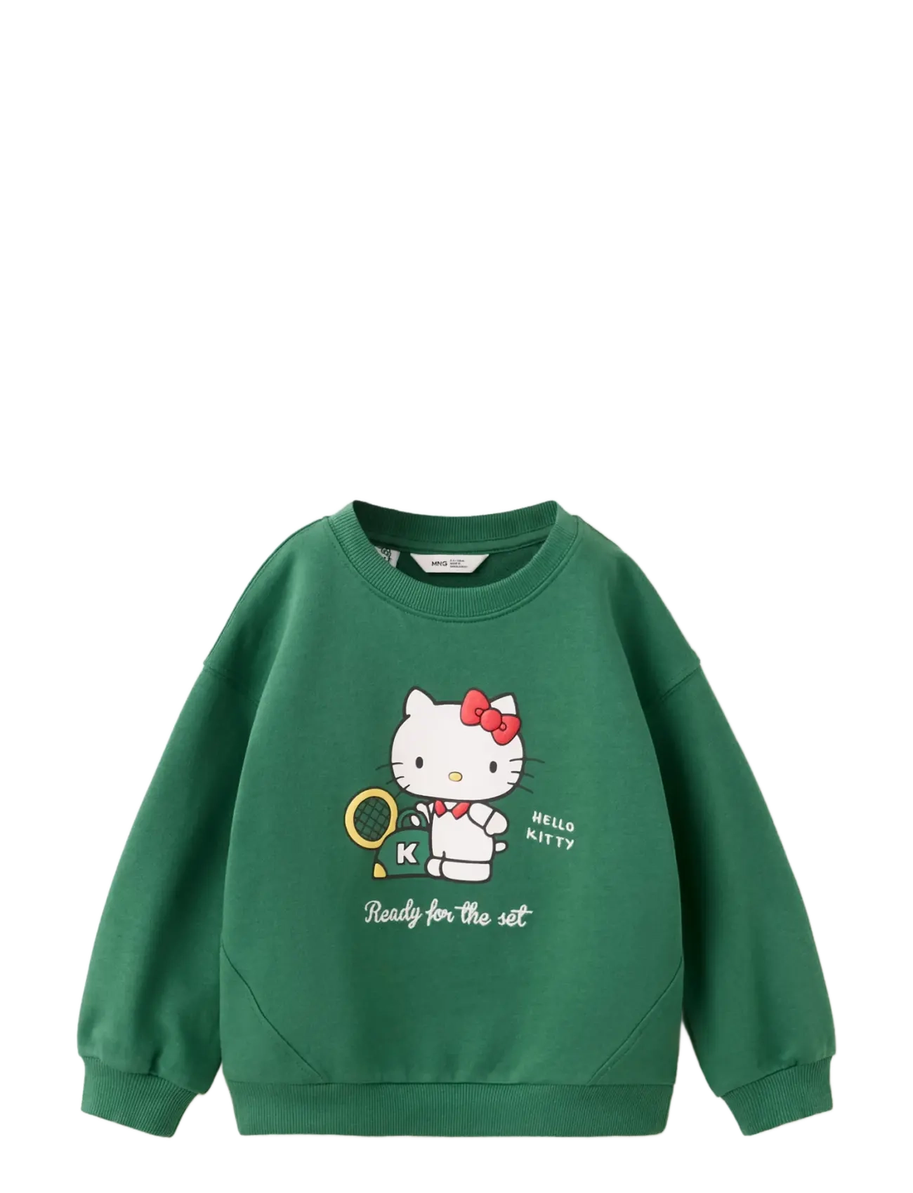 Mango Hello Kitty Sweatshirt, 3-4, Green, Sweatshirts & Hættetrøjer > Sweatshirts, Børn