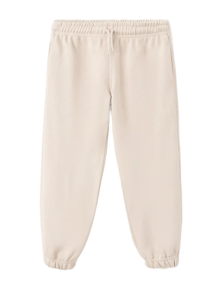 Mango - 100% cotton jogger trousers - mjukisbyxor - lt pastel brown - 0
