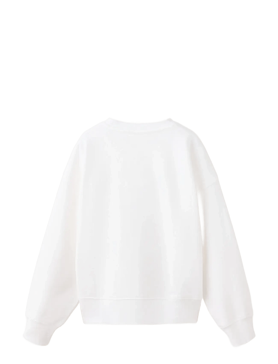 Mango - Printed cotton sweatshirt - sweatshirts - natural white - 1