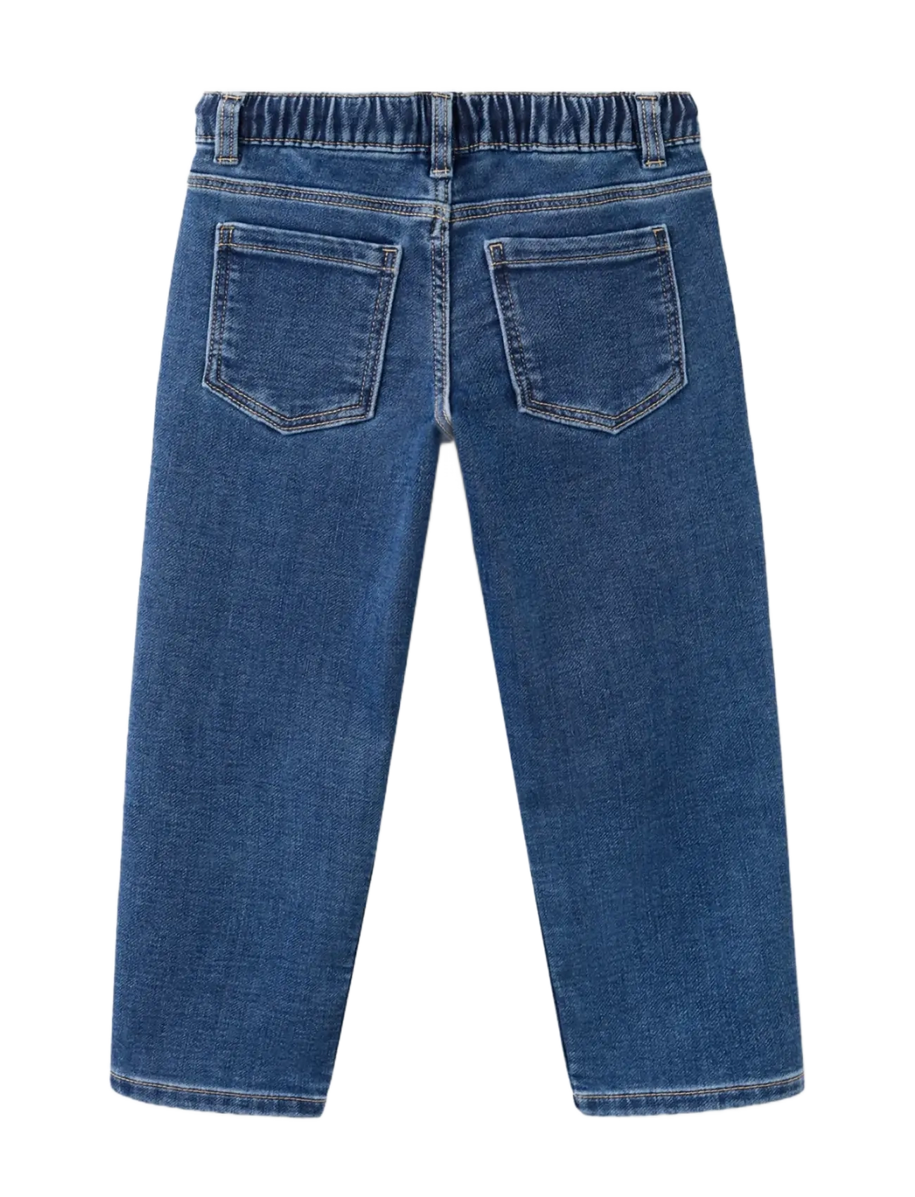 Mango - Straight-fit jeans with elastic waist - regular jeans - open blue - 1