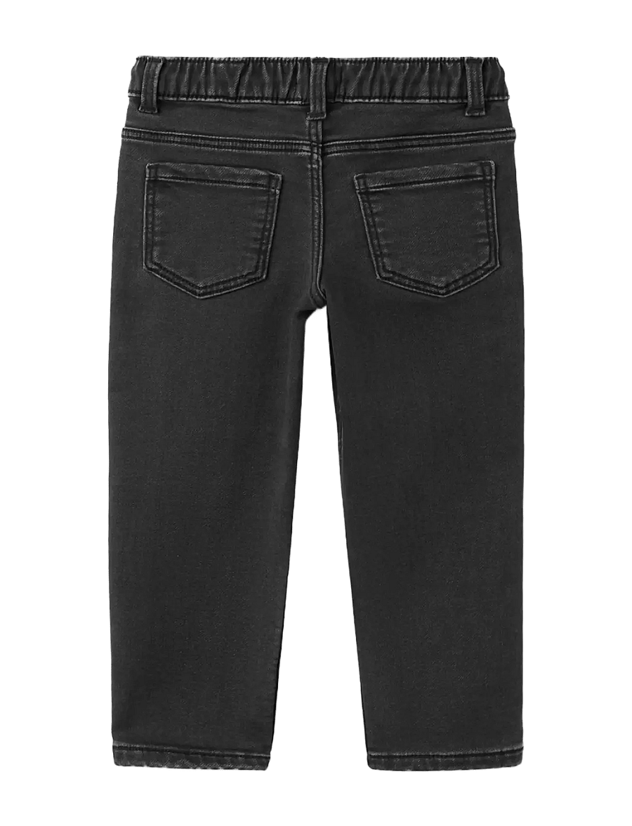 Mango - Straight-fit jeans with elastic waist - regular jeans - open grey - 1