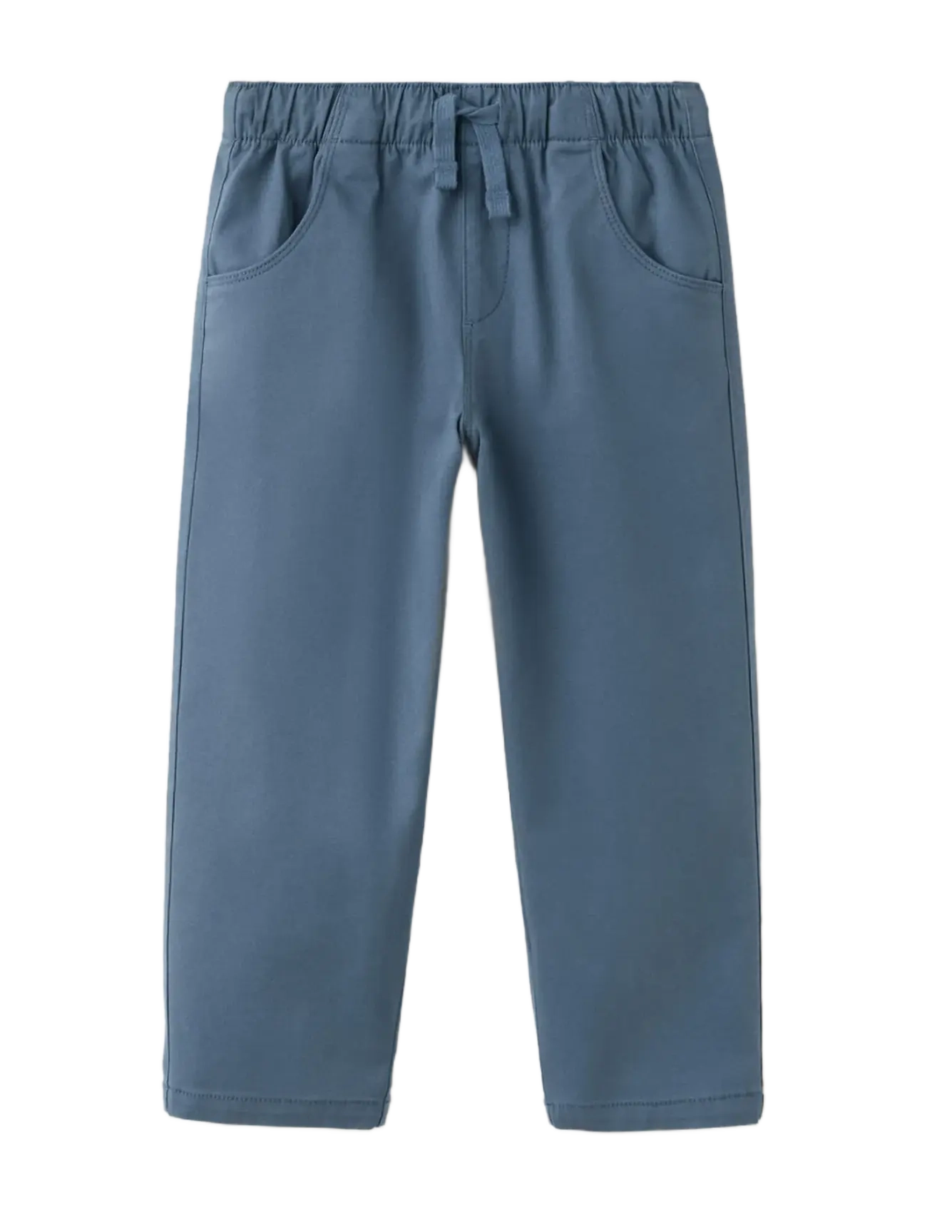 Mango Elastic Waist Cotton Trousers, 18-24M, Blue, Underdele > Bukser, Børn