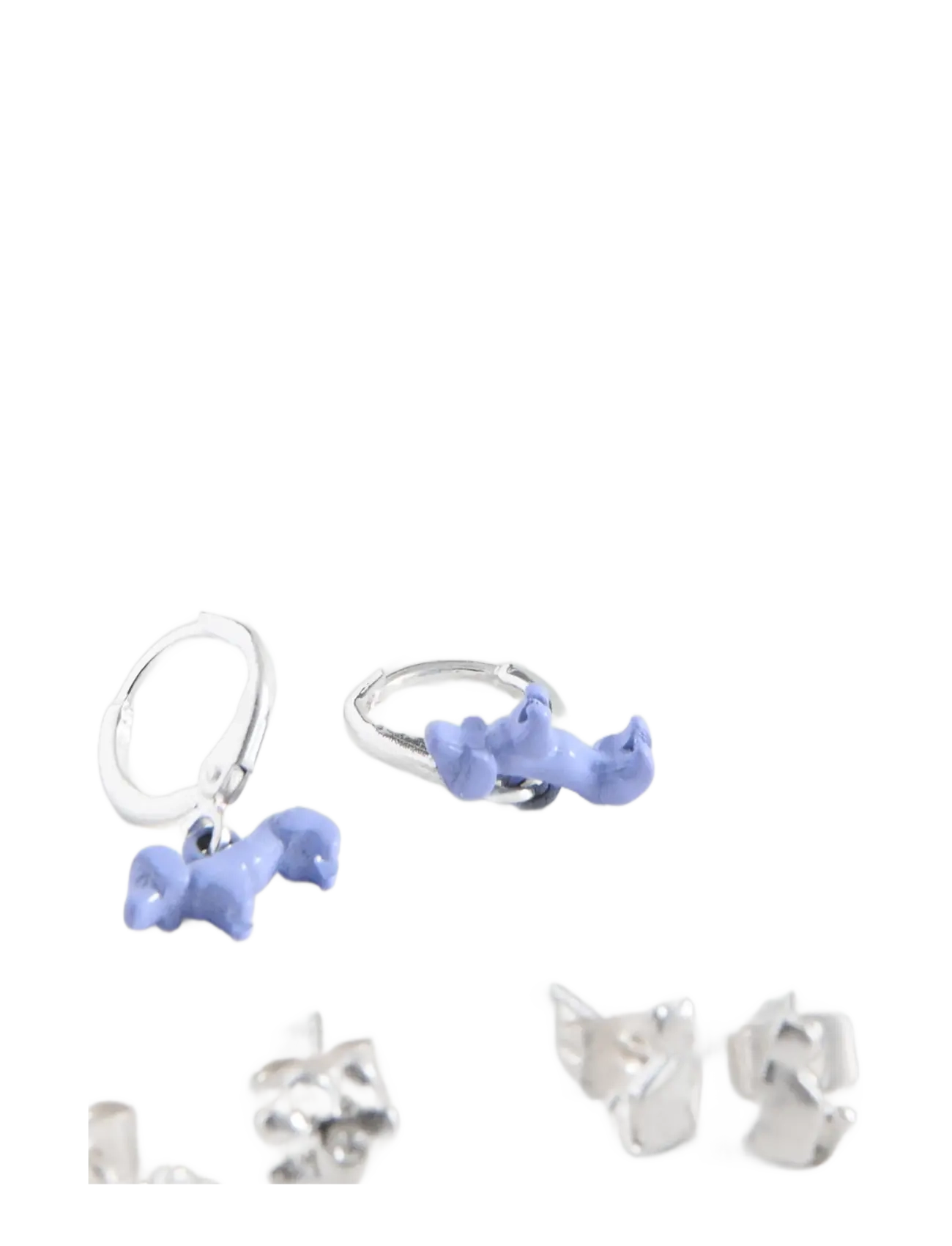 Mango - Pack of 3 combined earrings - Øreringe - silver - 1