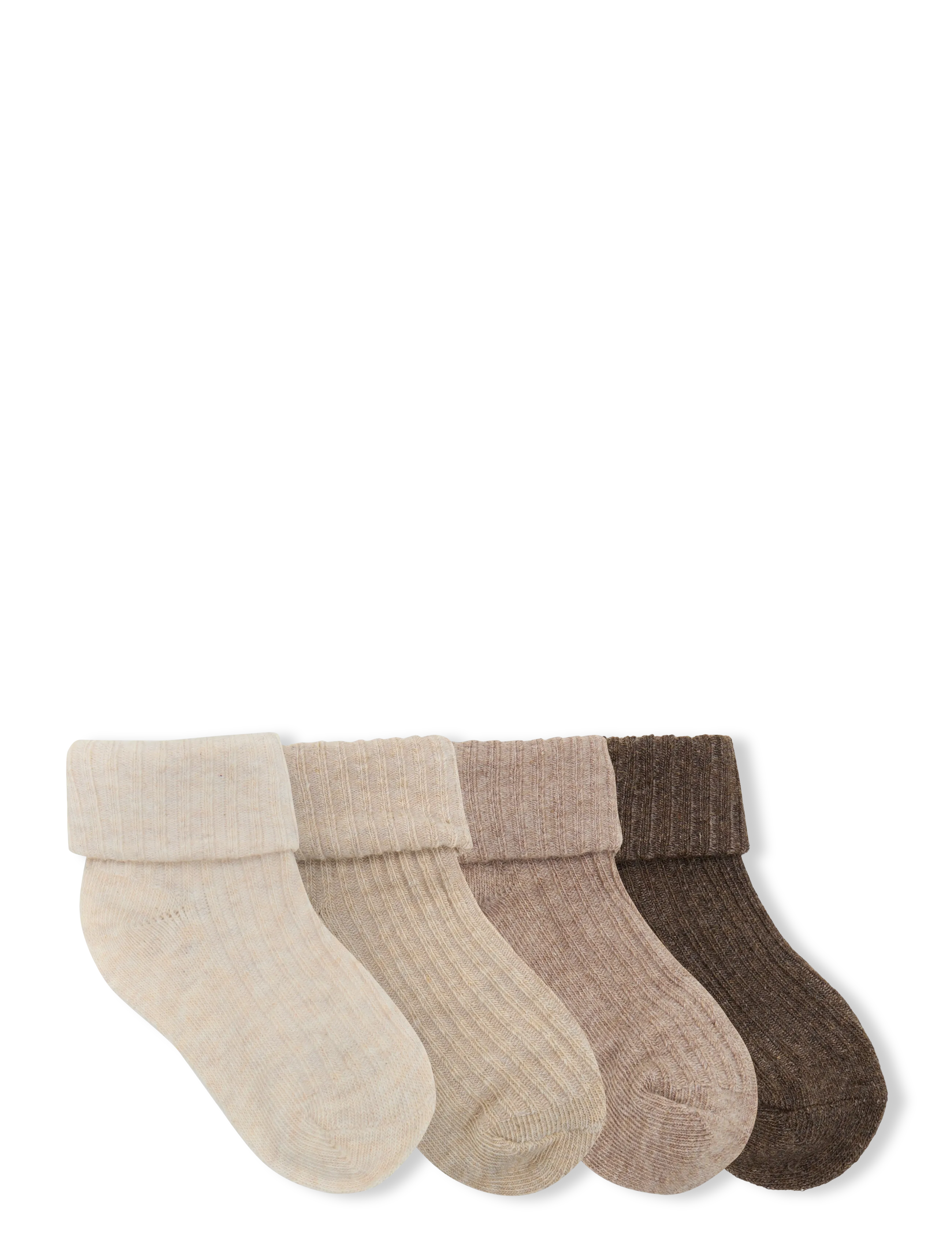 Mango - Ribbed socks pack - babysokker - lt pastel brown - 1