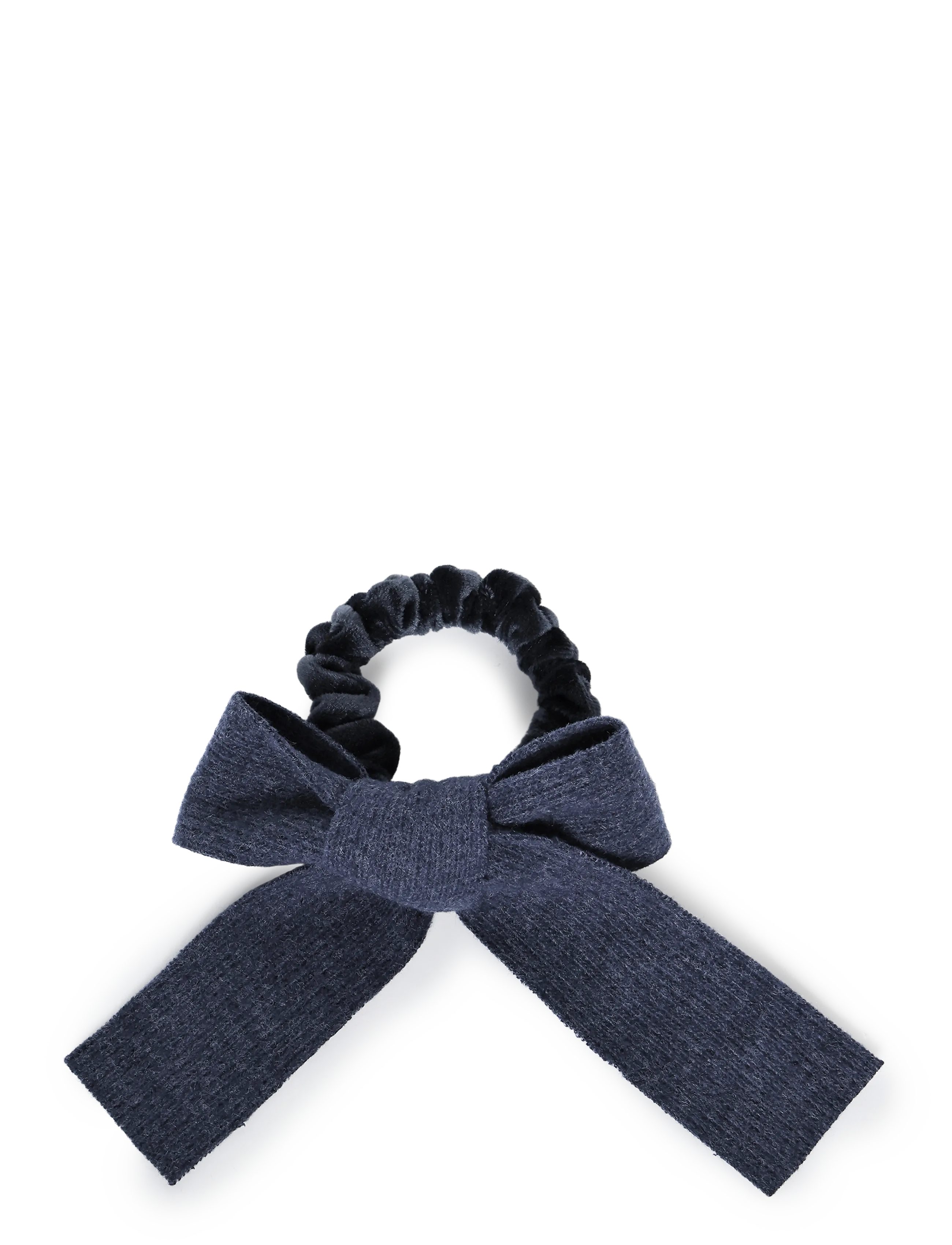 Mango Bow Scrunchie, One Size, Navy, Hårtilbehør > Scrunchies & Hair Ties, Børn
