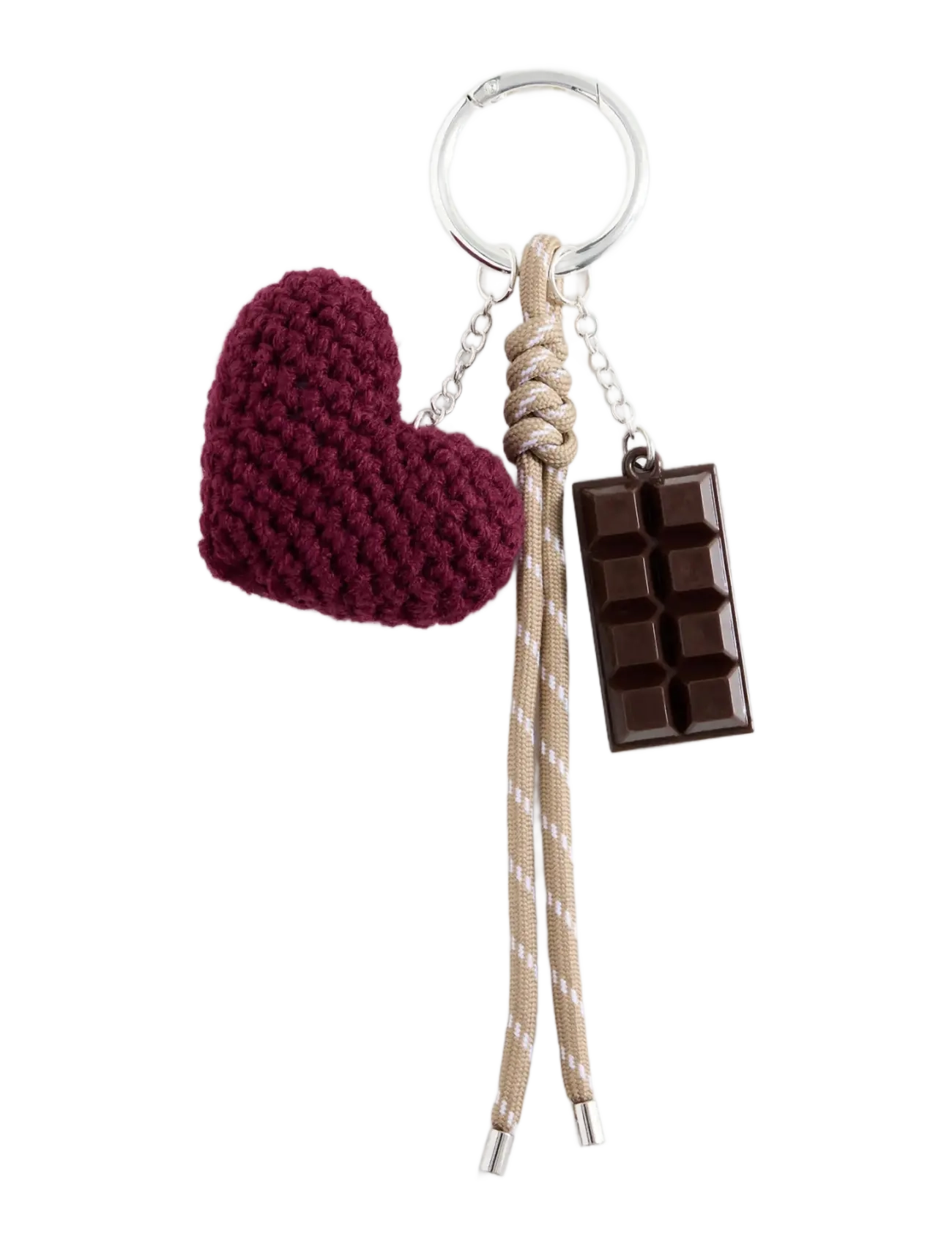 Mango Charms Key Ring, One Size, Accessories, Burgunderrot - Chains, Kinder