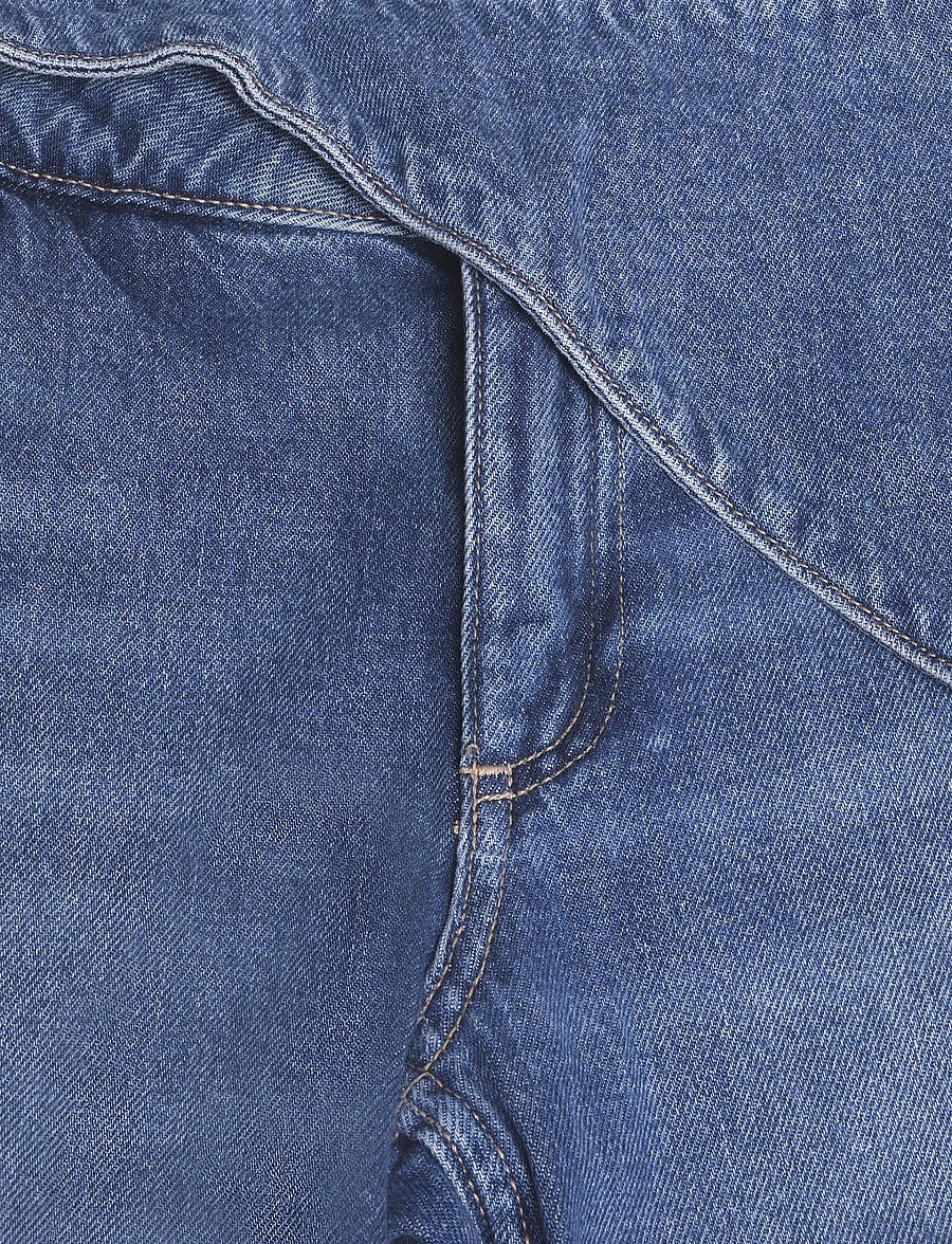 Mango - Wide-leg jeans with scarf detail - brede jeans - open blue - 2