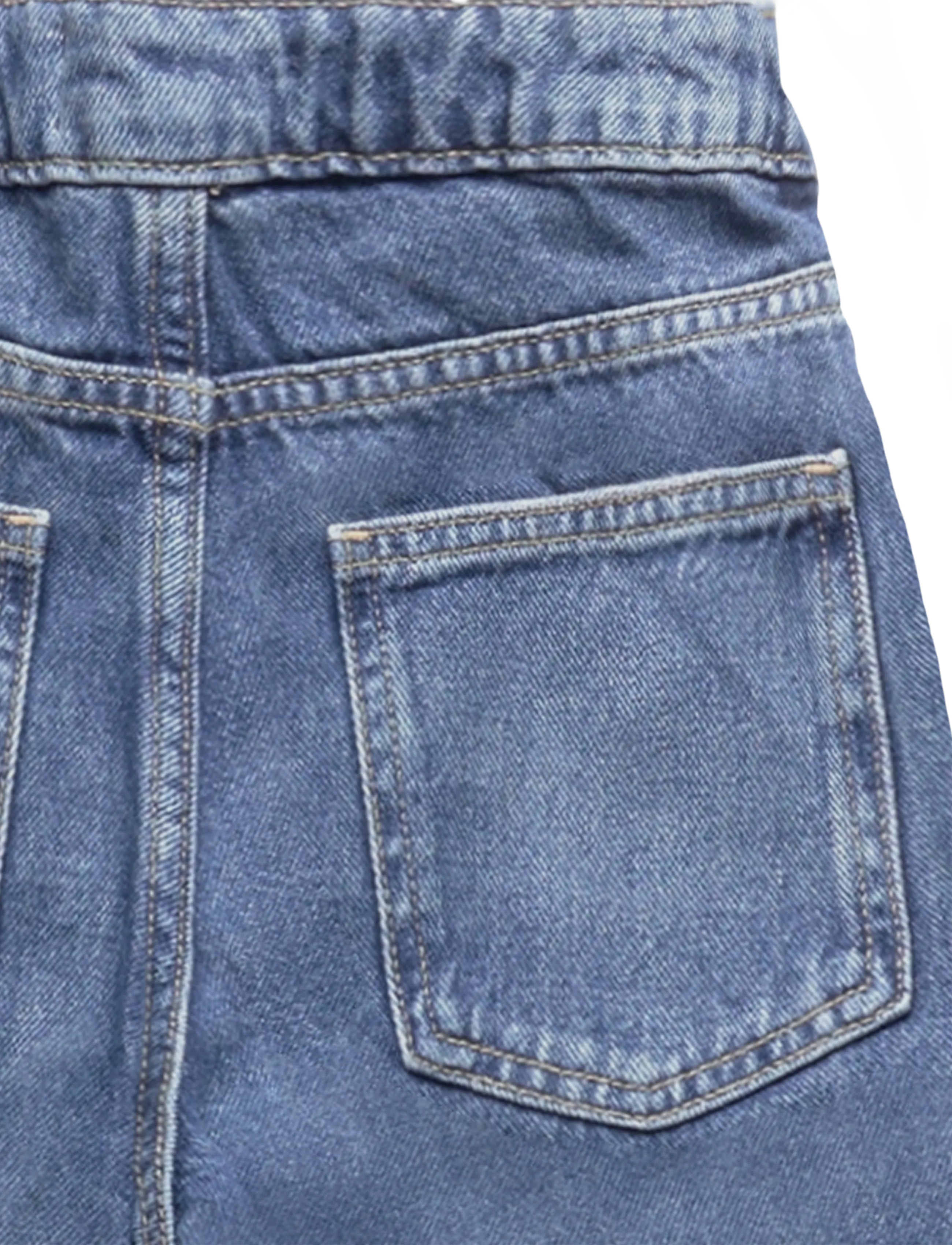 Mango - Wide-leg jeans with scarf detail - brede jeans - open blue - 3
