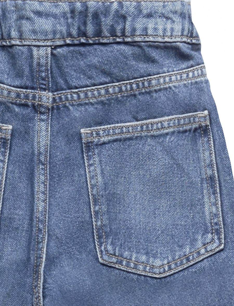 Mango - Wide-leg jeans with scarf detail - brede jeans - open blue - 3
