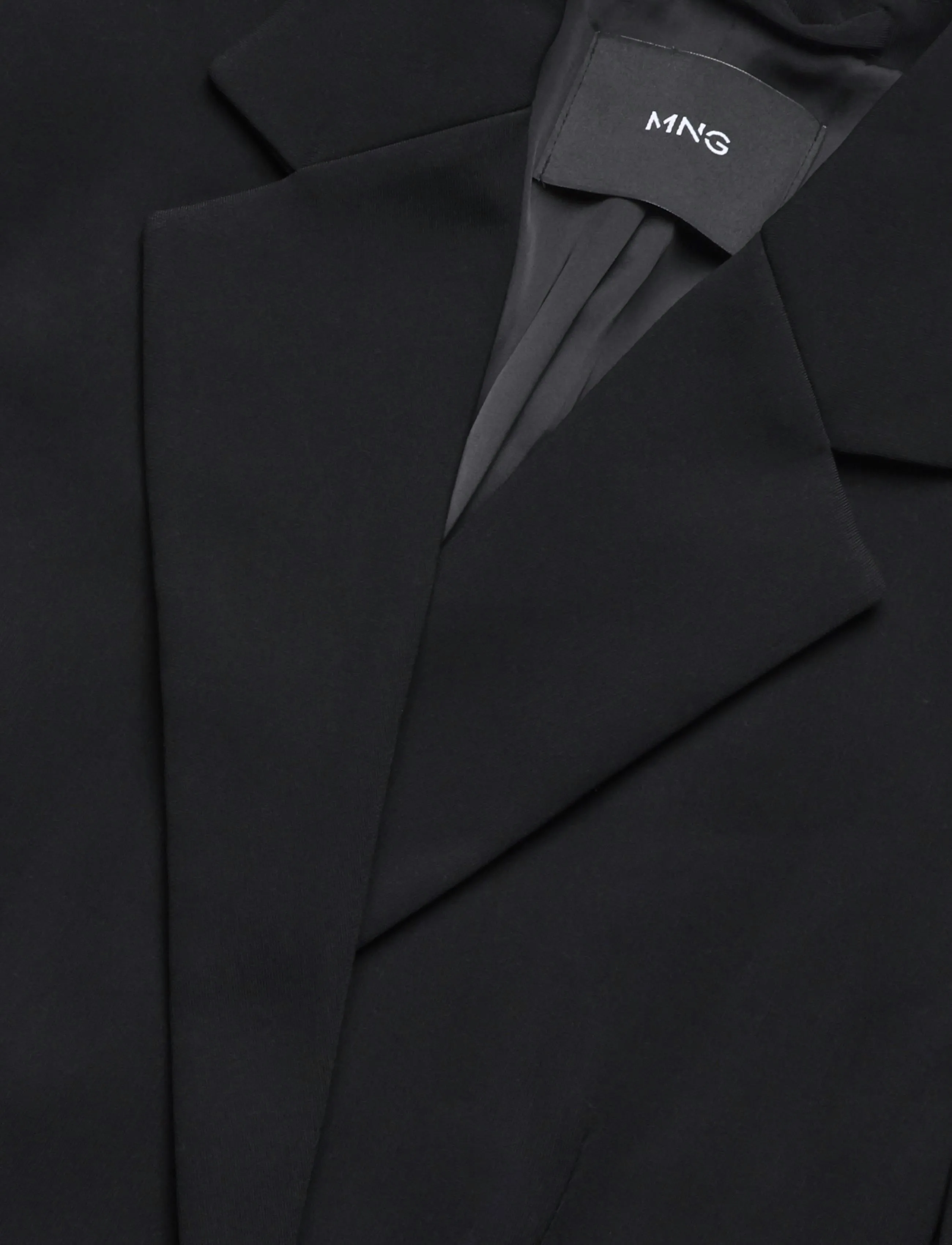 Mango - Double-breasted belted suit blazer - kavajer med skärp - black - 4