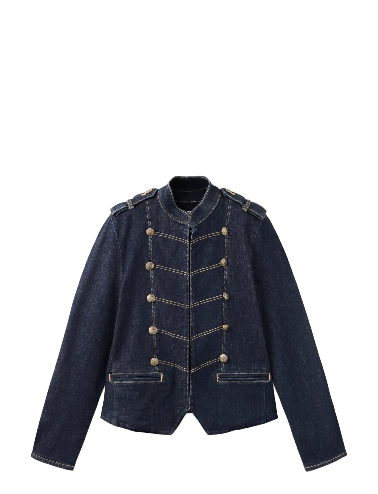 Mango - Denim jacket with decorative frog fastenings - open blue - 1