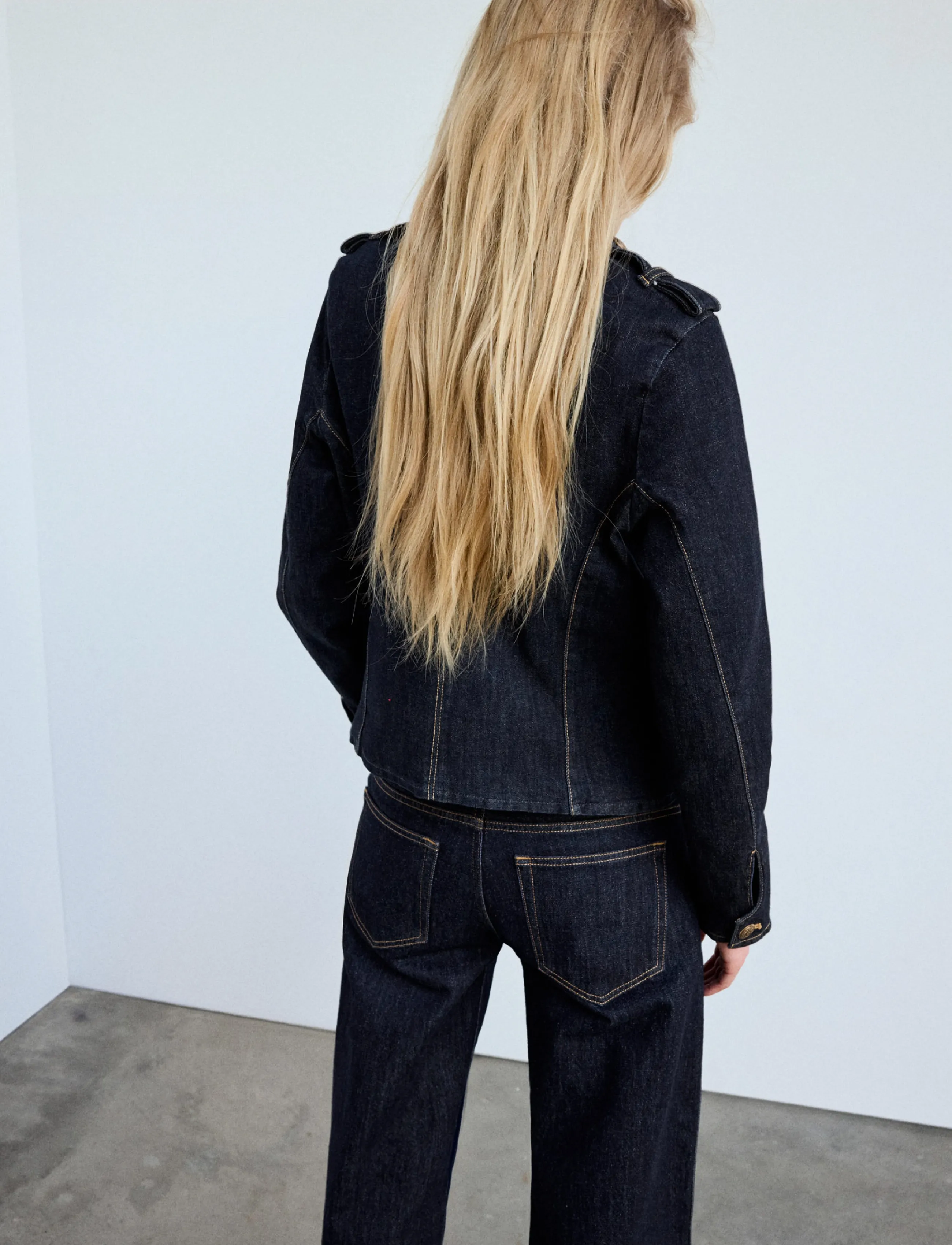 Mango - Denim jacket with decorative frog fastenings - open blue - 2
