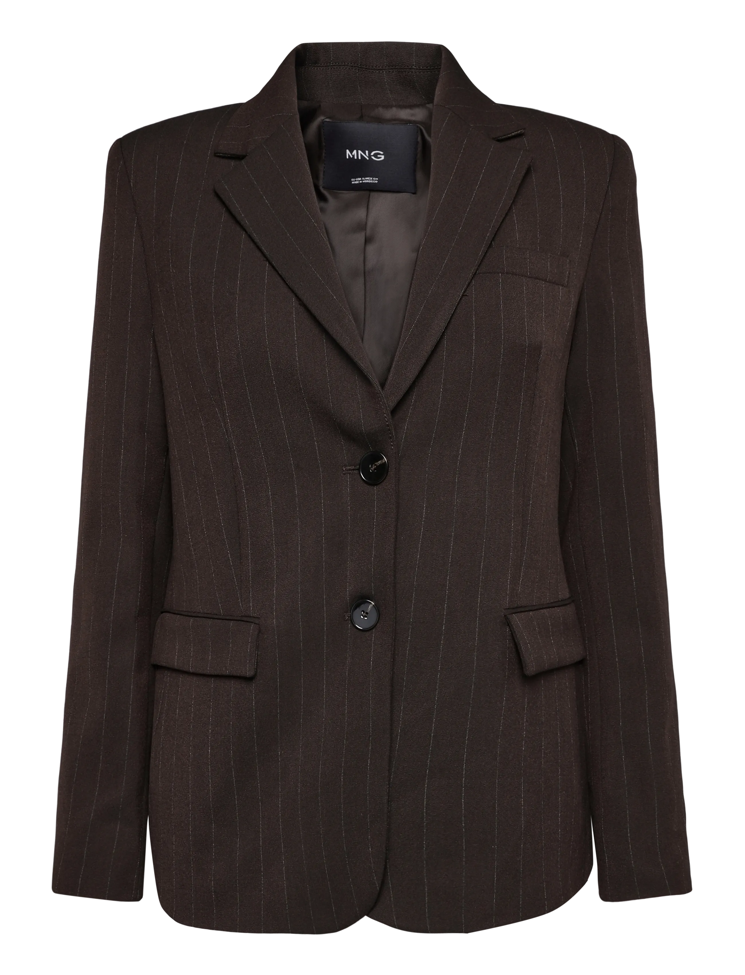 Mango Straight-fit suit blazer - Kläder - BROWN / brown