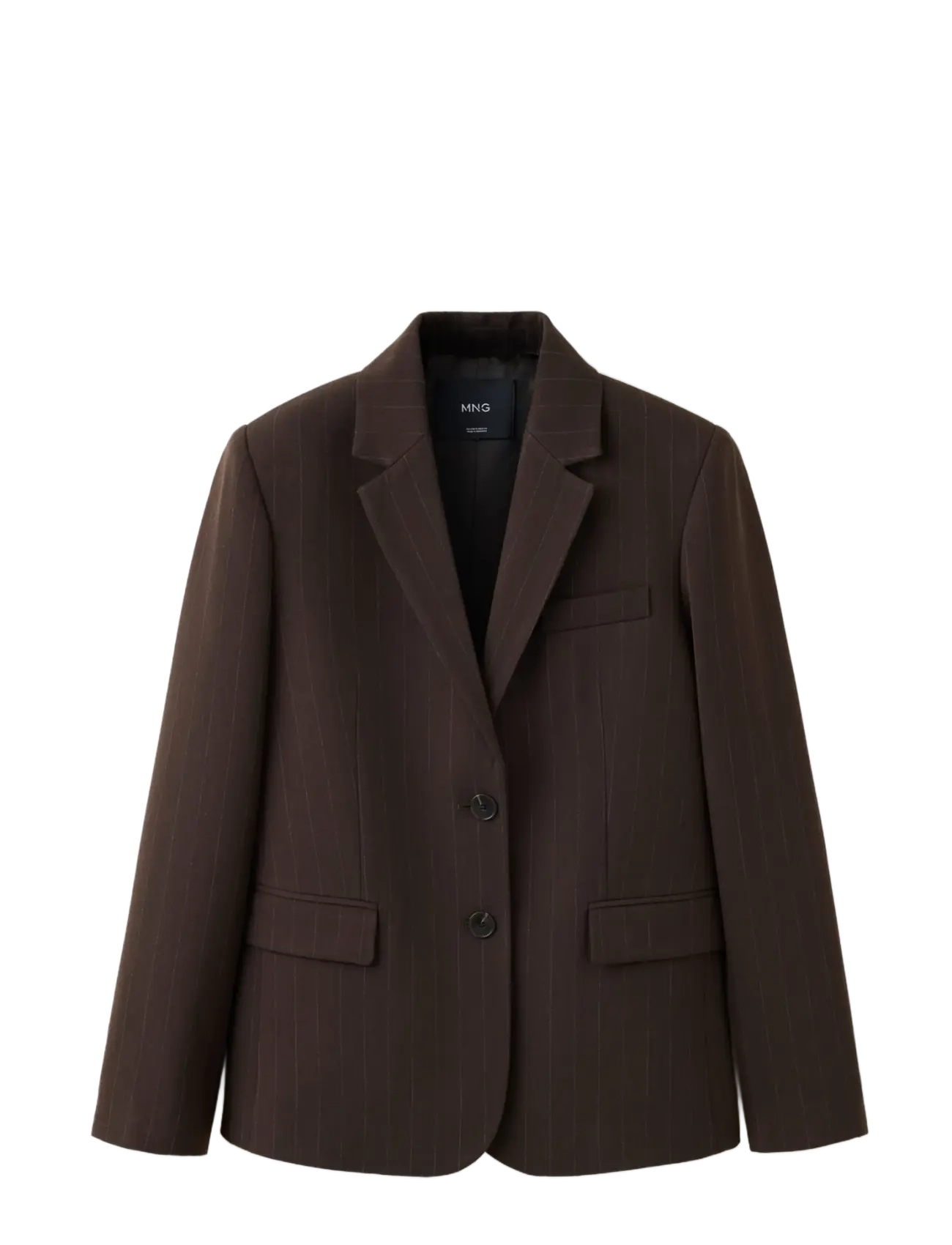 Mango Straight-fit suit blazer - Modern femininity - BROWN / brown