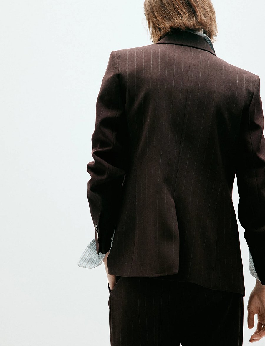 Mango - Straight-fit suit blazer - enkelknäppta kavajer - brown - 2