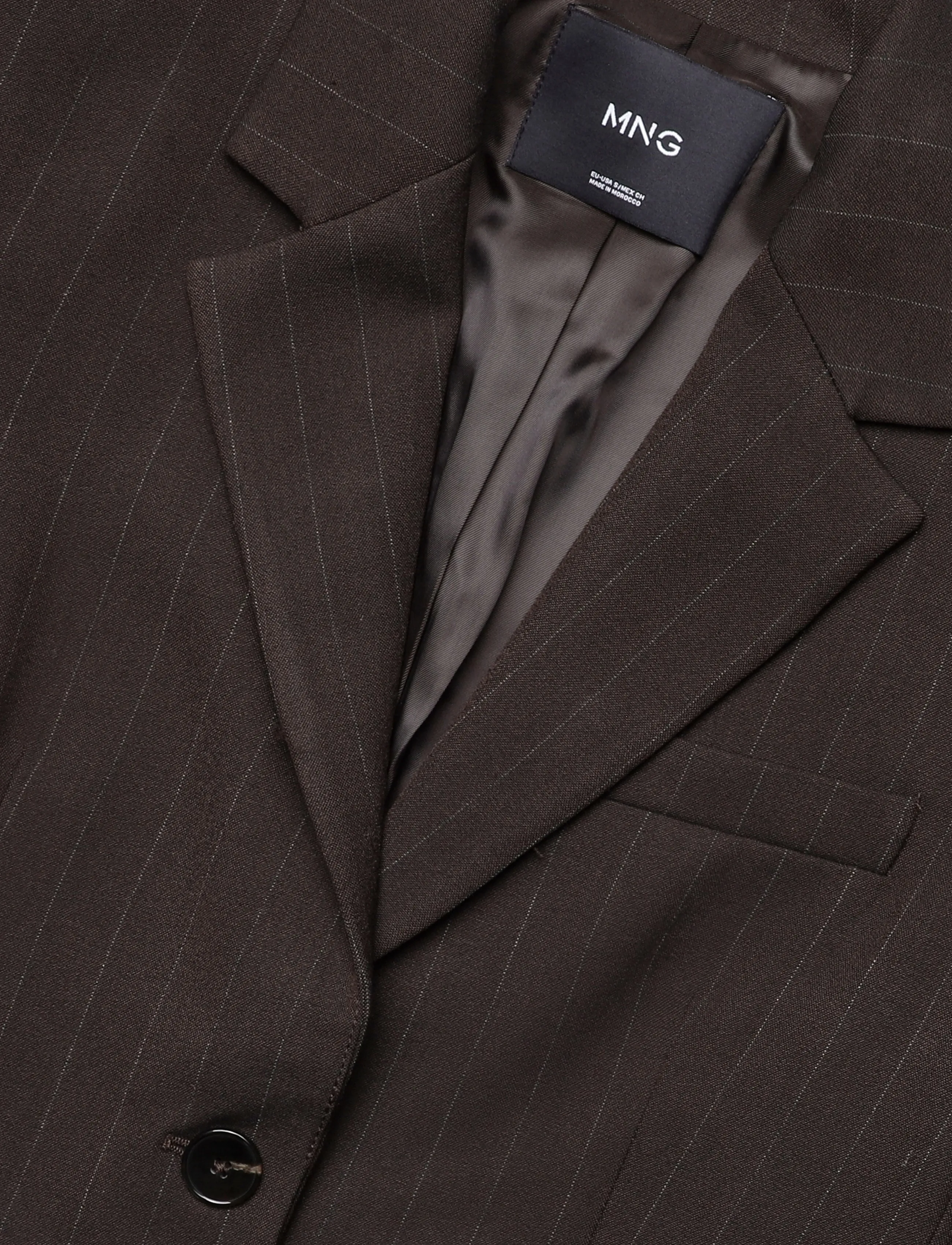 Mango - Straight-fit suit blazer - enkeltradede blazere - brown - 4