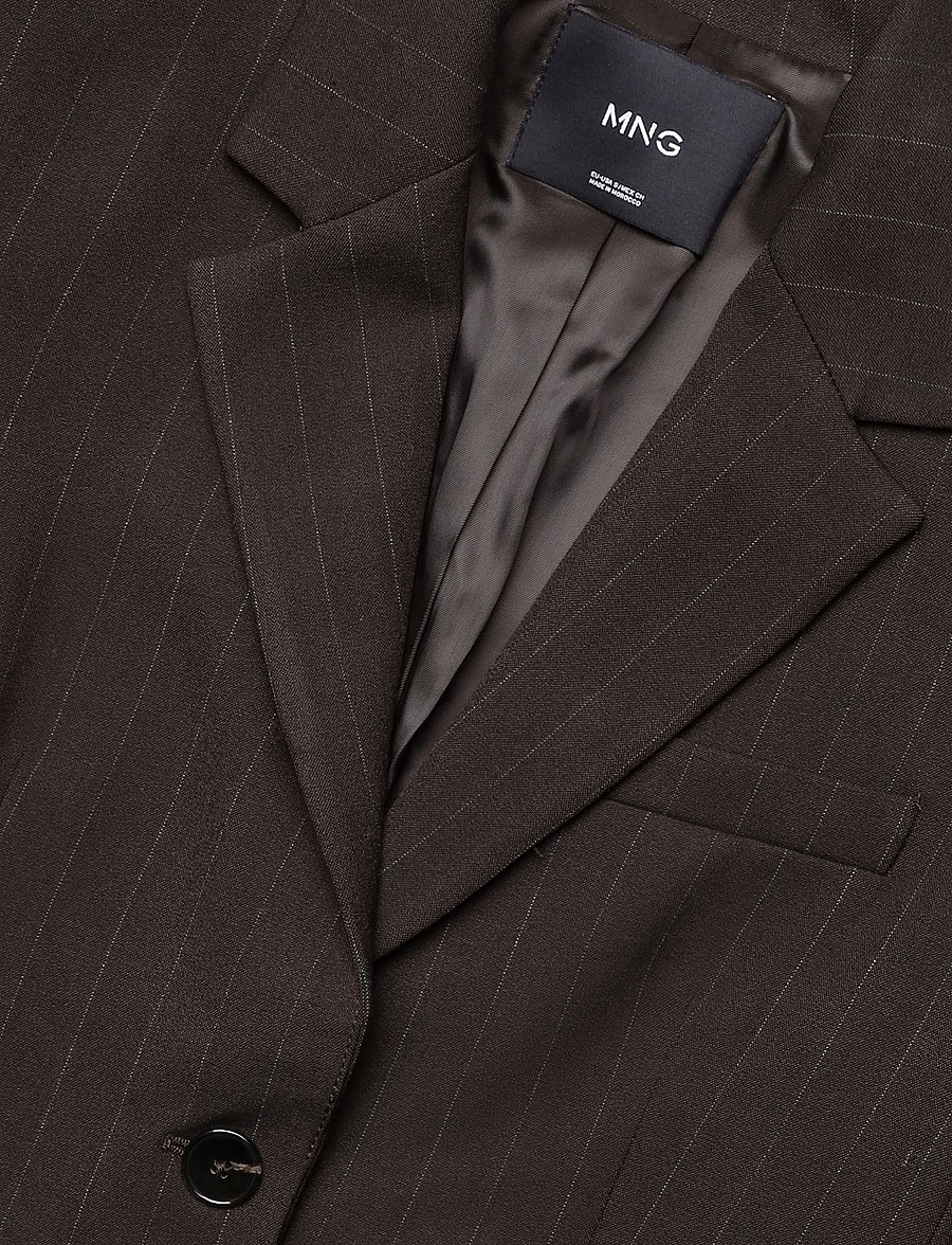 Mango - Straight-fit suit blazer - enkeltradede blazere - brown - 4