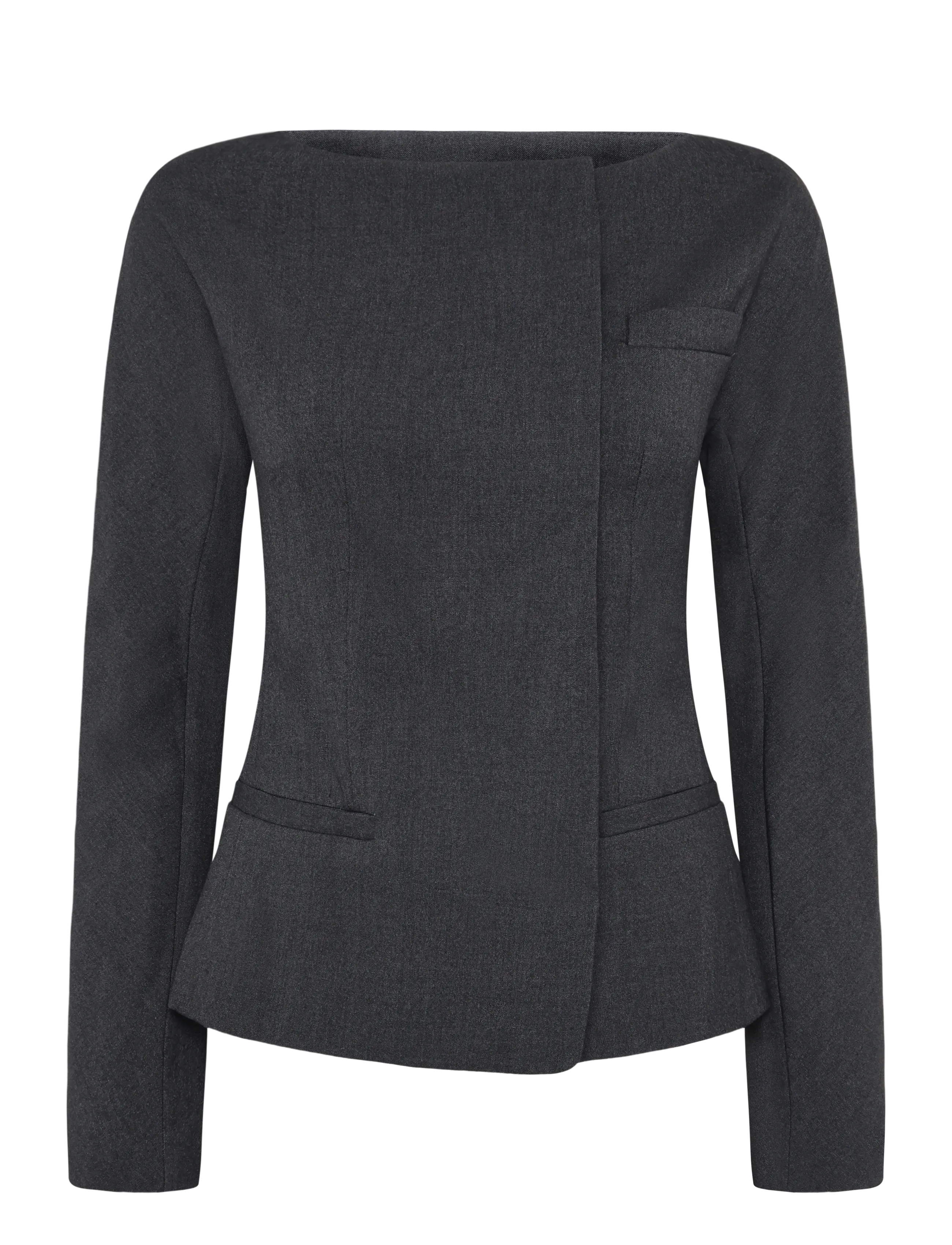 Mango Asymmetrical fitted blazer - Blazere - GREY / grey