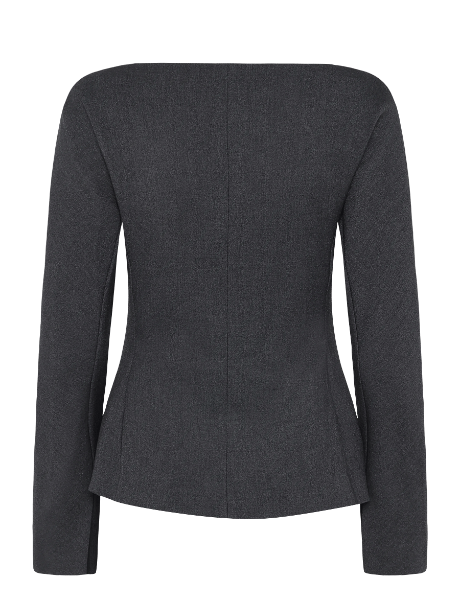 Mango - Asymmetrical fitted blazer - enkeltradede blazere - grey - 2