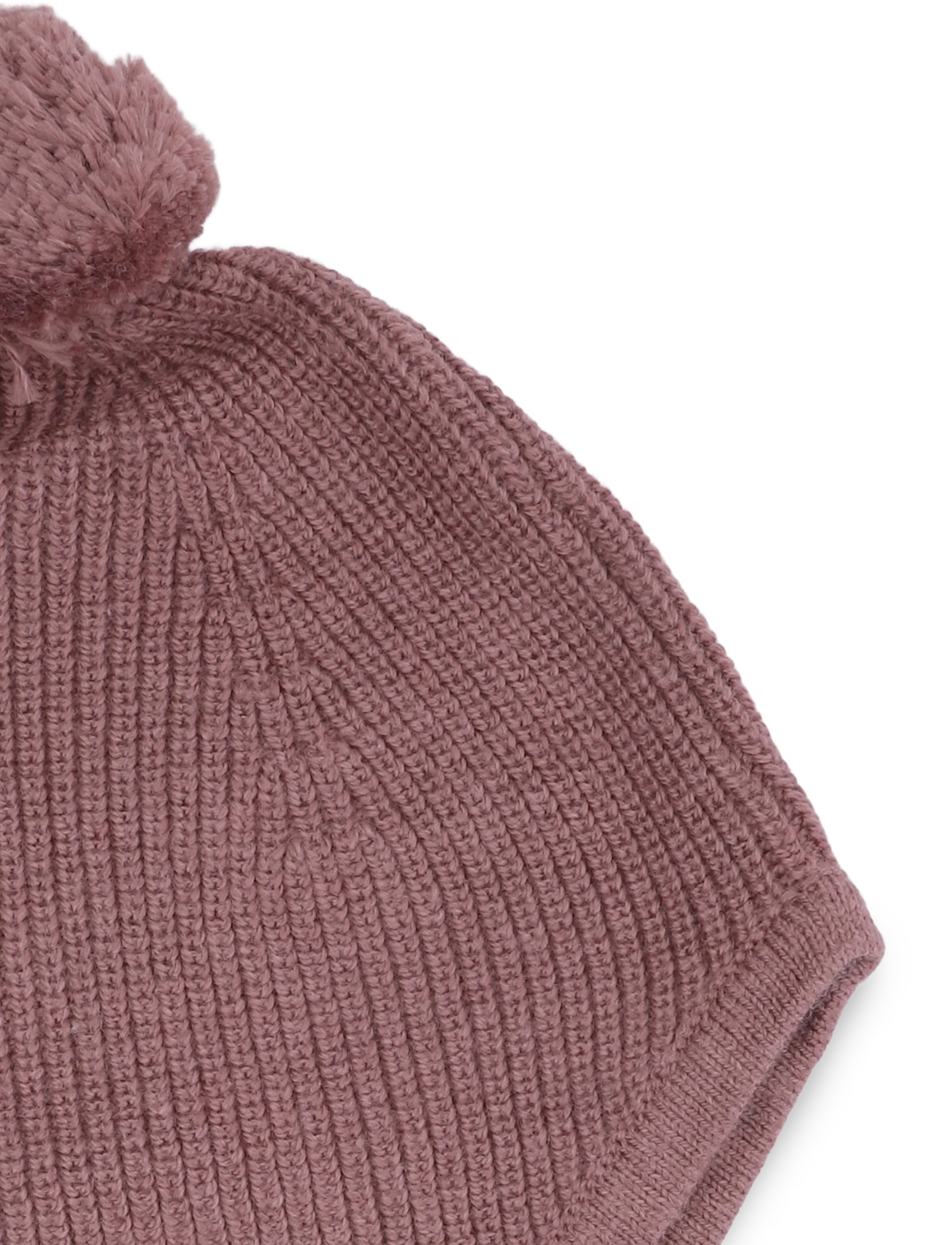 Mango - Pom pom cable-knit beanie - babymössor - dark red - 2