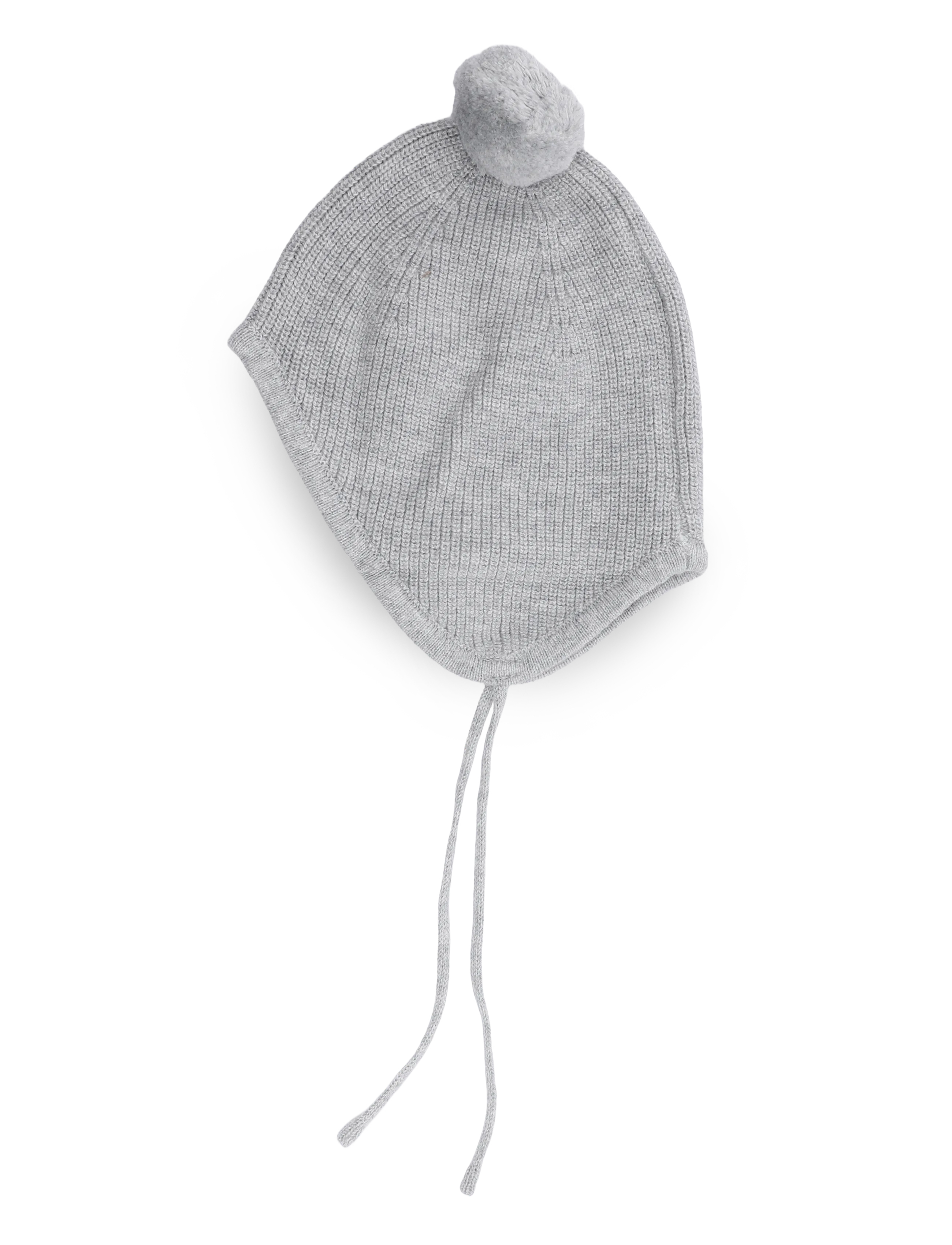 Mango Pom pom cable-knit beanie - Beanies - MEDIUM GREY / grey
