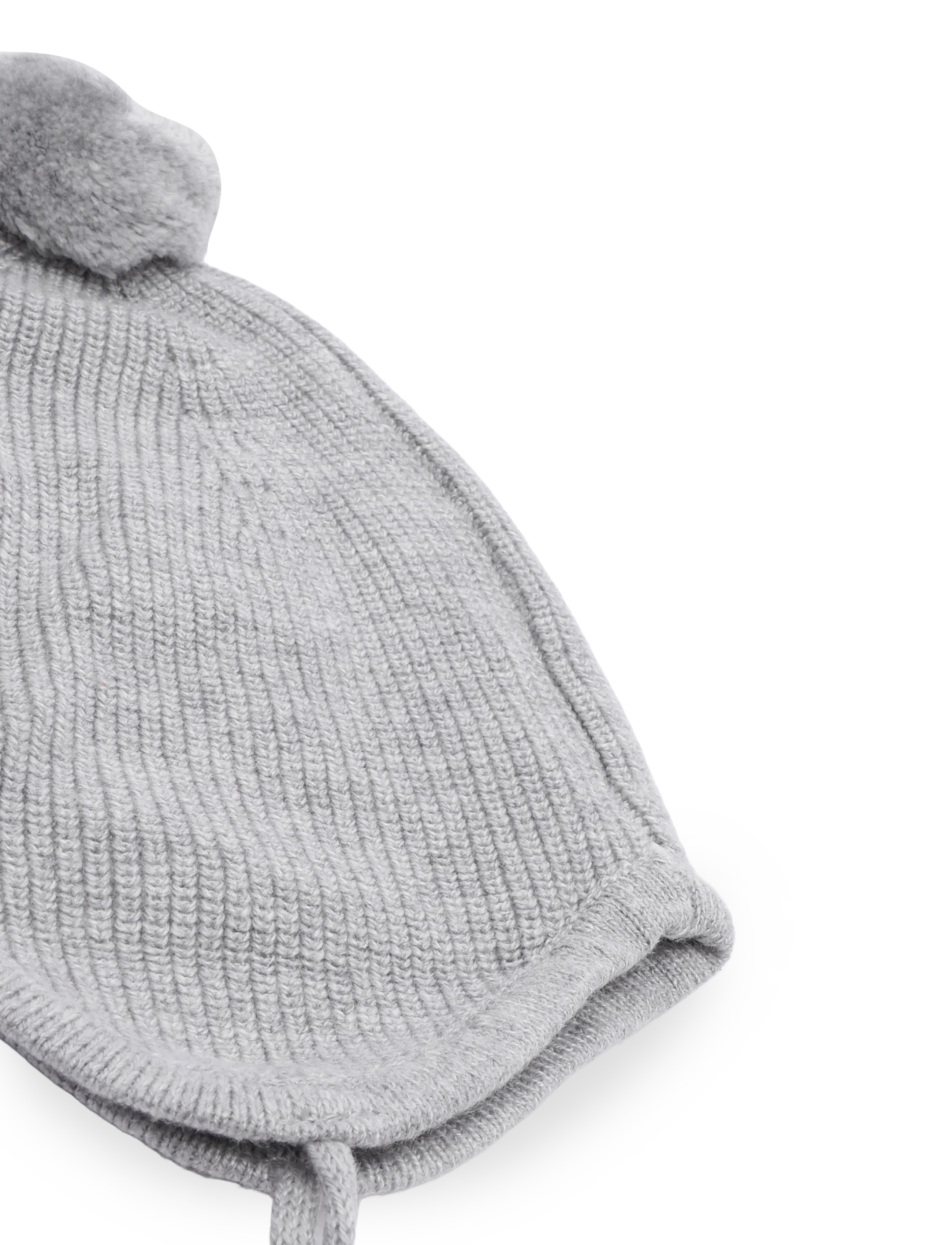 Mango - Pom pom cable-knit beanie - babymössor - medium grey - 2