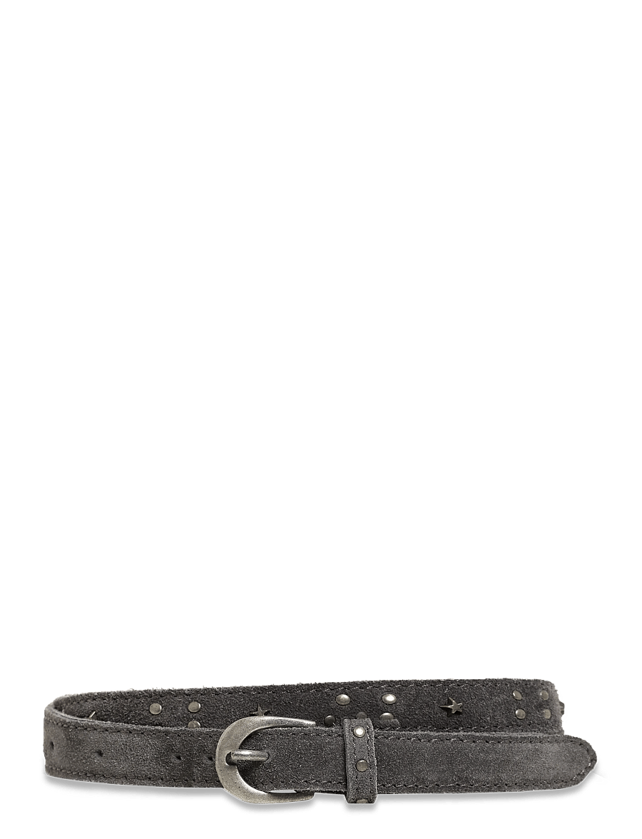 Mango - Stud leather belt - skärp - grey - 0