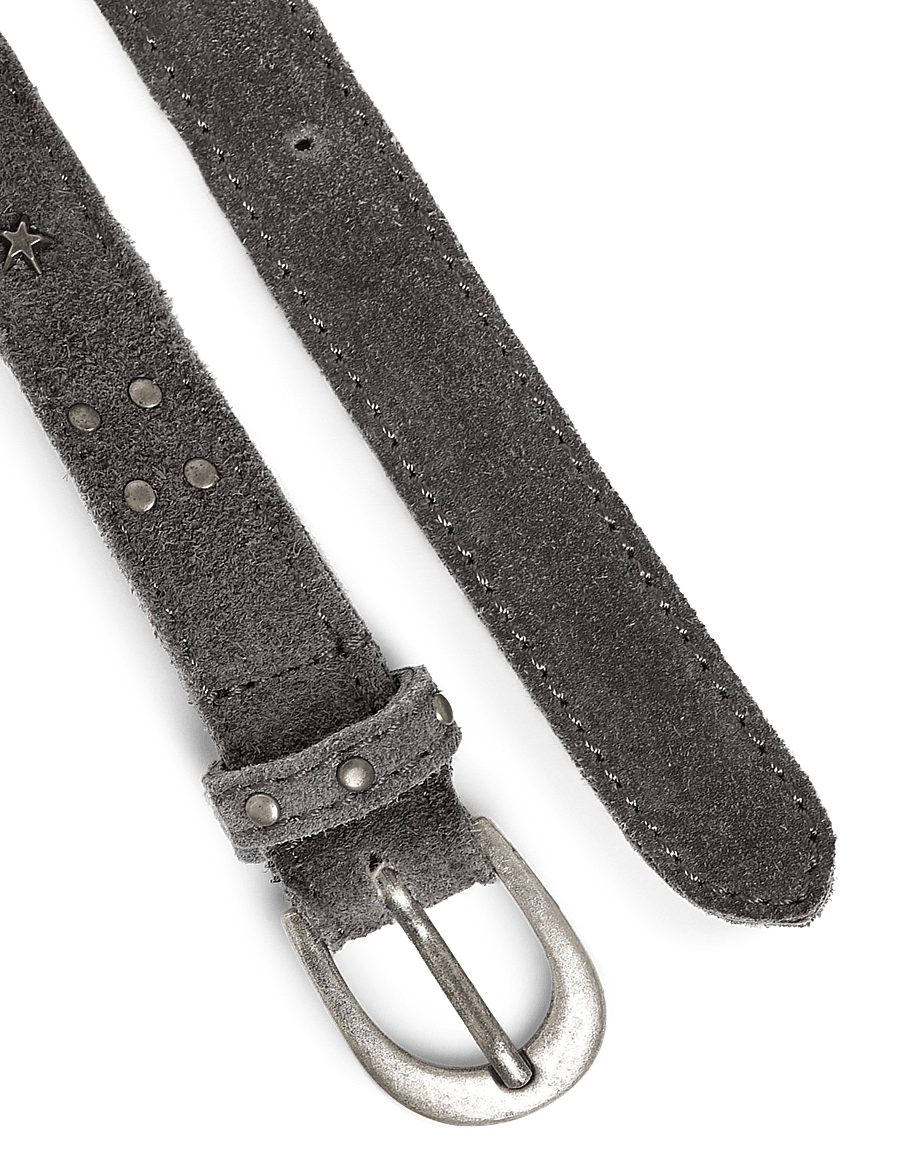 Mango - Stud leather belt - skärp - grey - 1