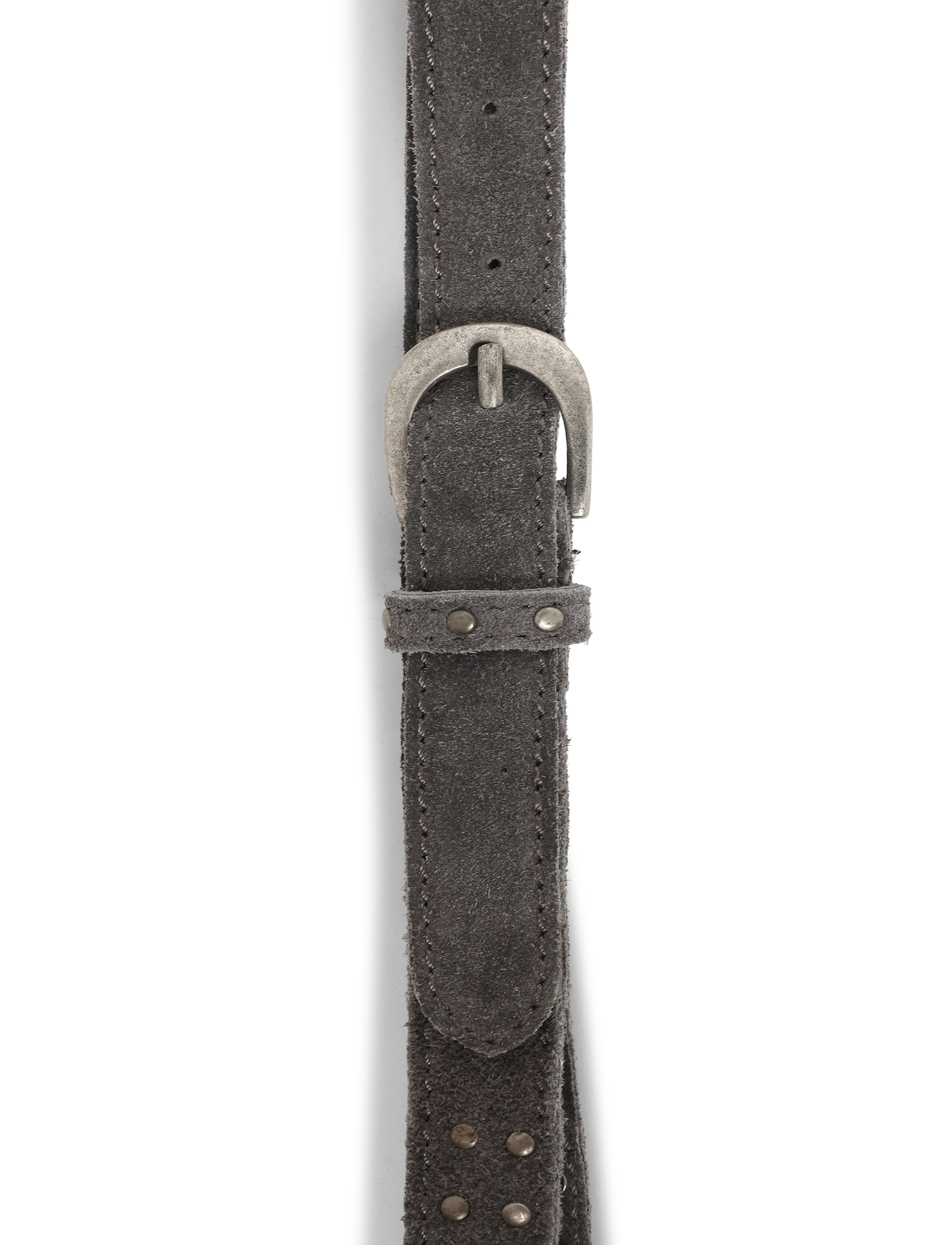 Mango - Stud leather belt - skärp - grey - 2