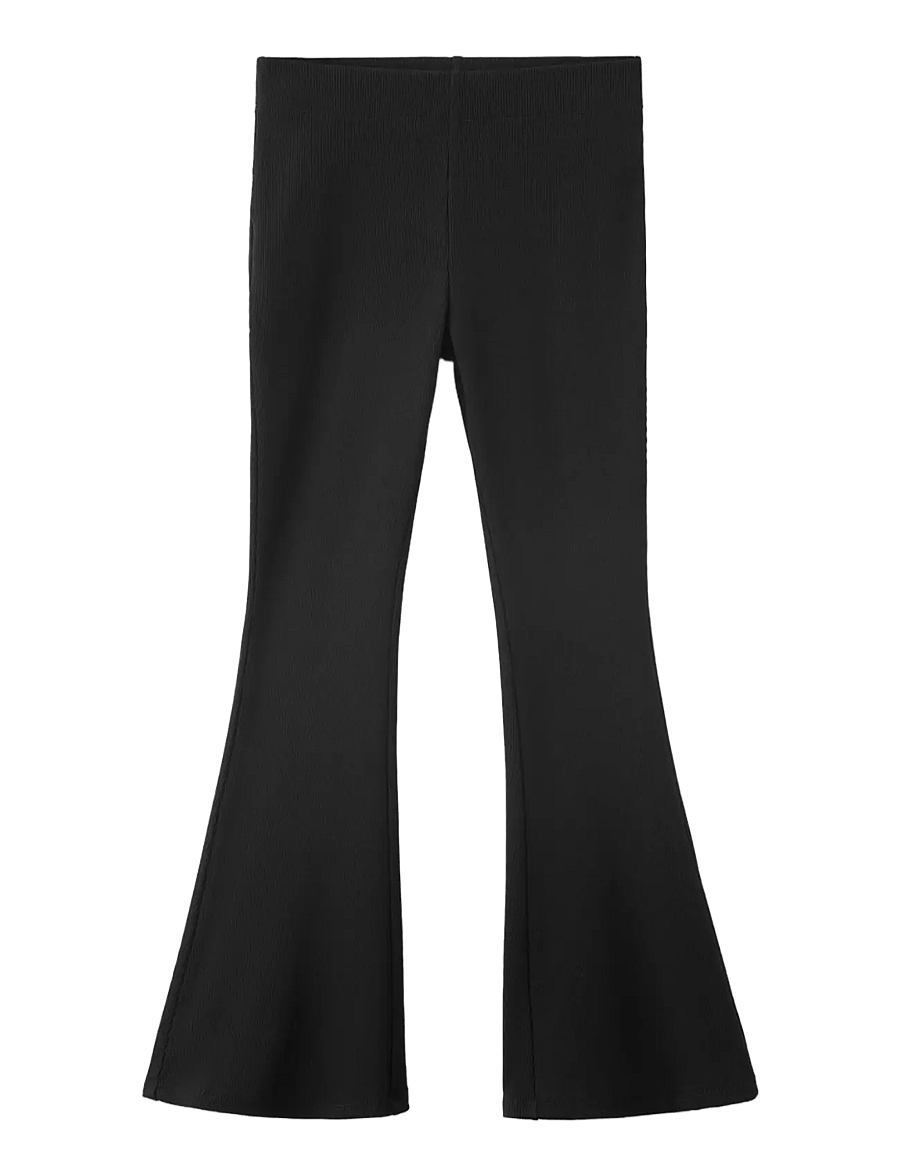 Mango - Ribbed flared leggings - leggings - black - 0