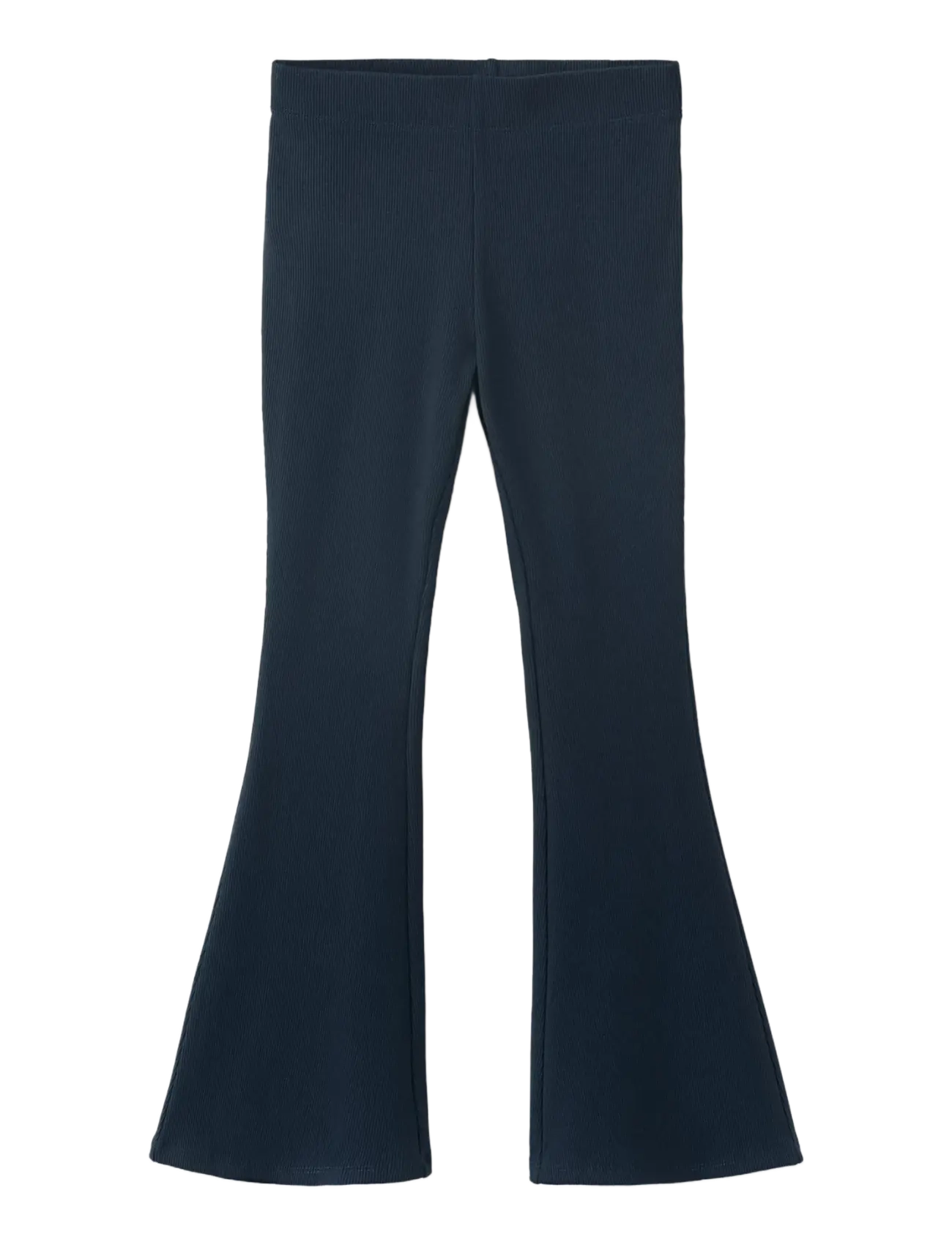 Mango Ribbed Flared Leggings, 134, Navy, Underdele > Leggings, Børn