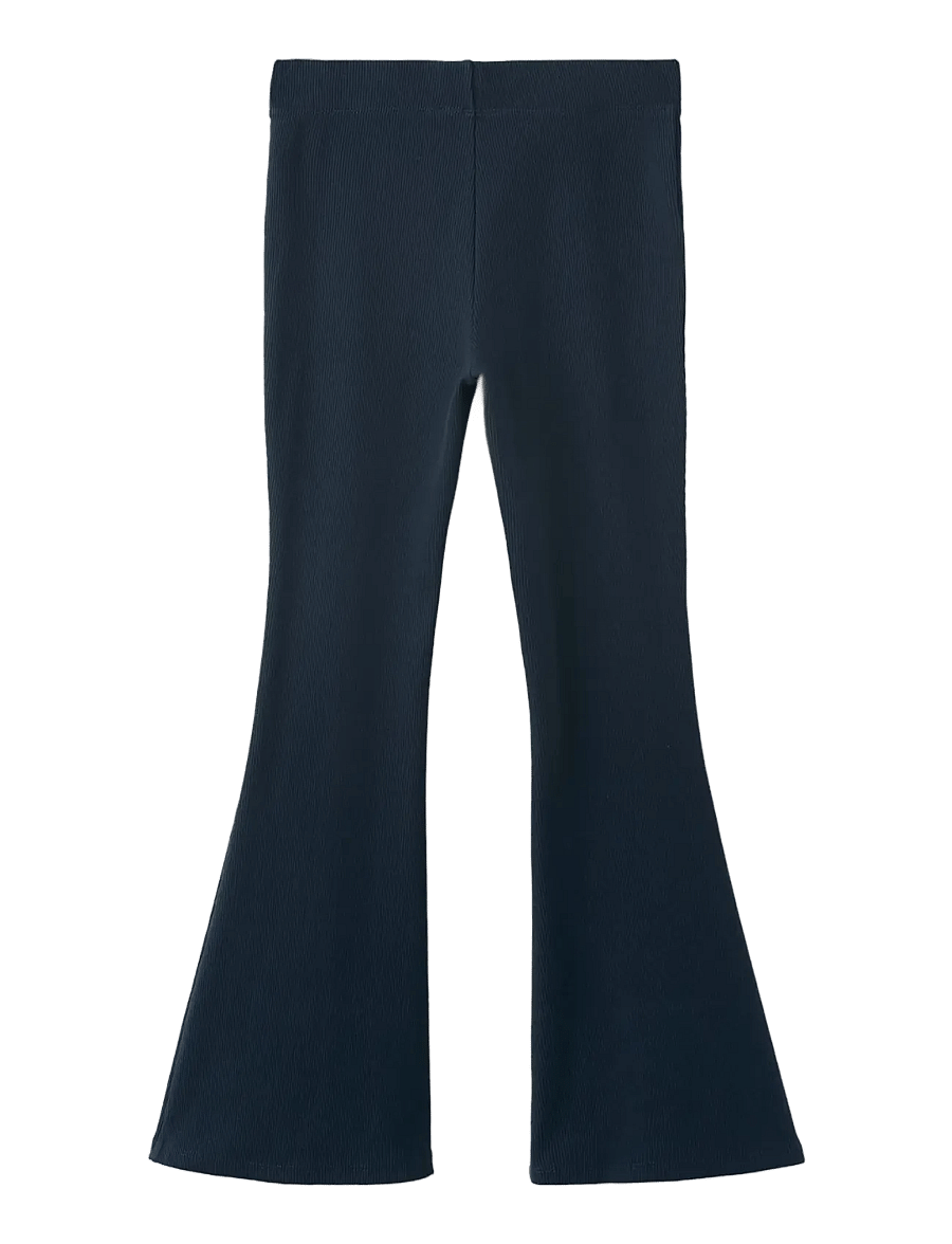 Mango - Ribbed flared leggings - leggings - navy - 1