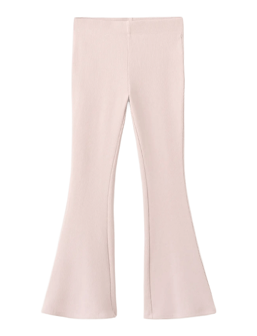 Mango - Ribbed flared leggings - leggings - pink - 0