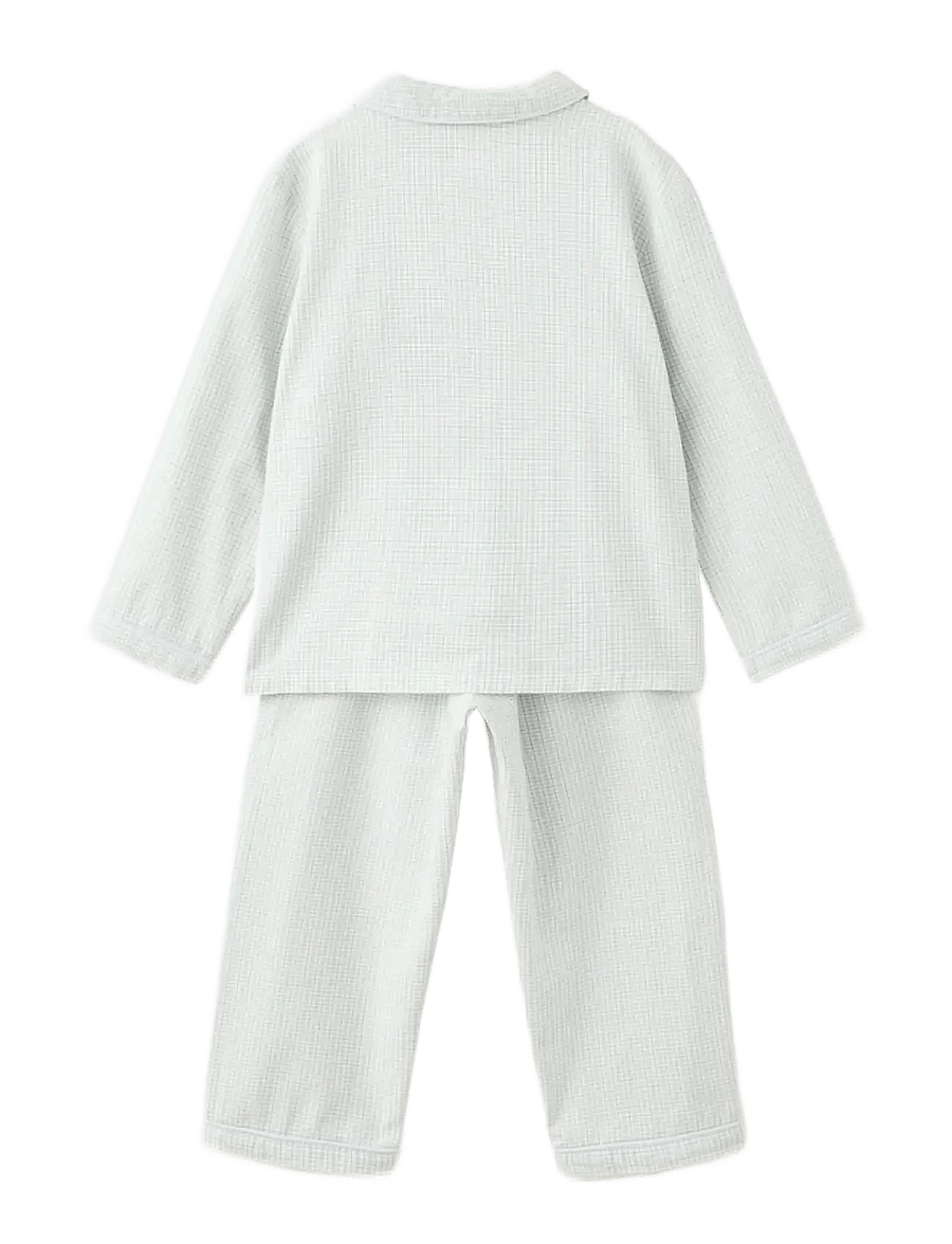 Mango - Set of long check pyjamas - pyjamassæt - turquoise - aqua - 1